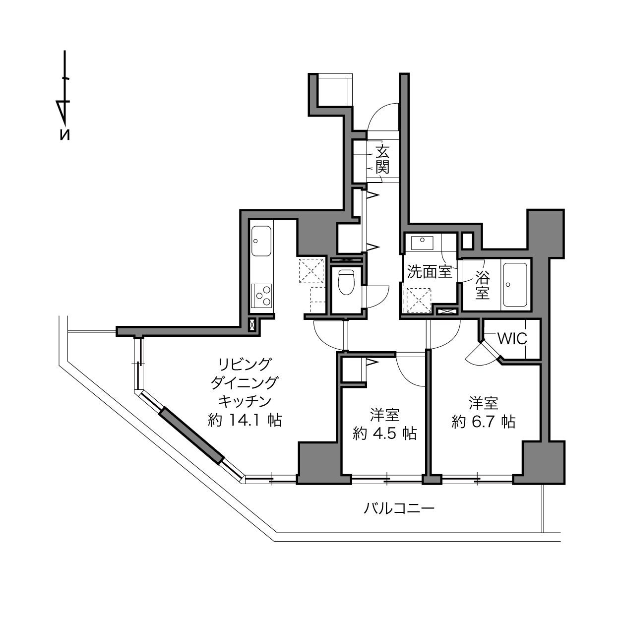 ライオンズタワー大島の間取り画像