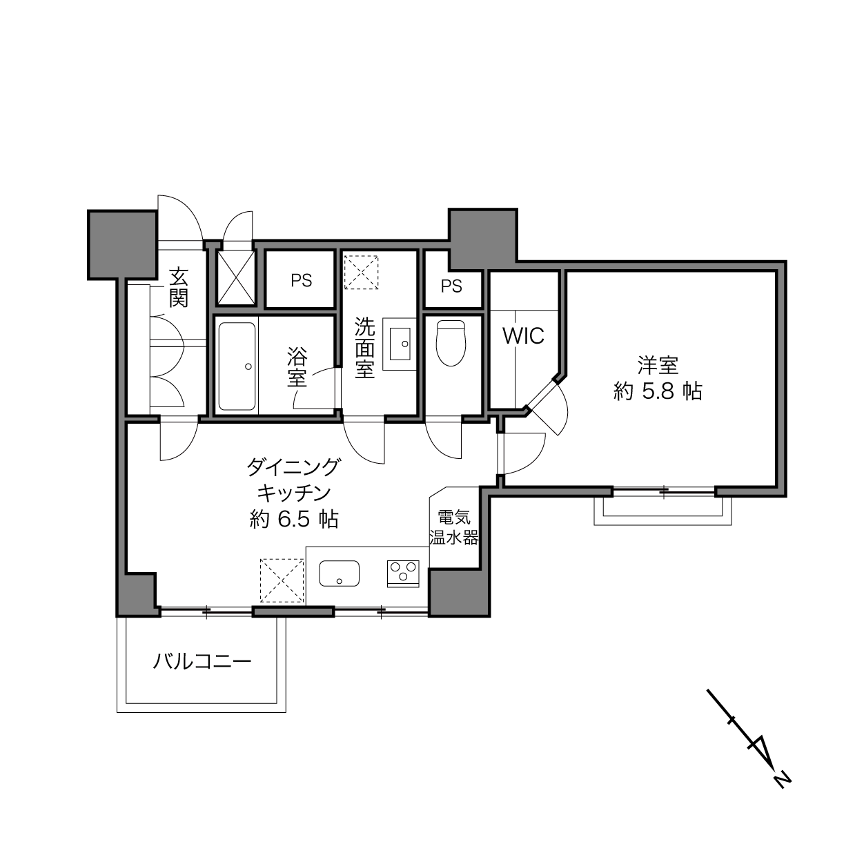 ライオンズマンション経堂第2の間取り画像