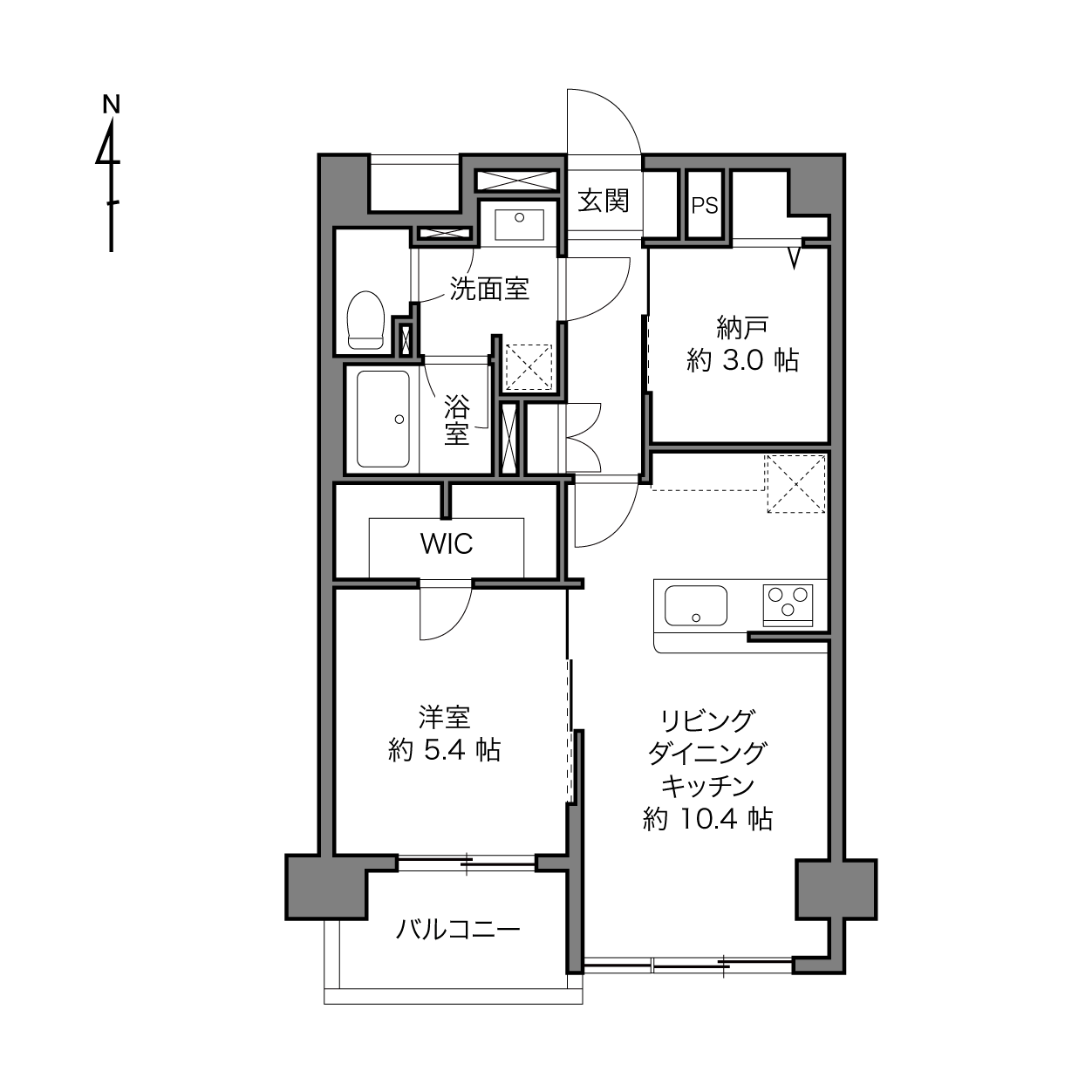 パークステージ王子駅前の間取り画像
