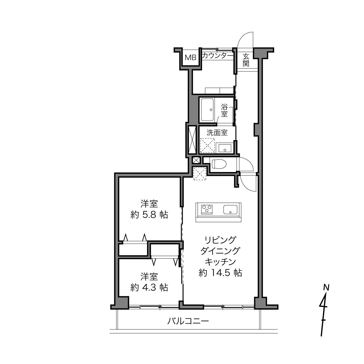 池上駅 / 2LDK＋Free space / 62.94㎡