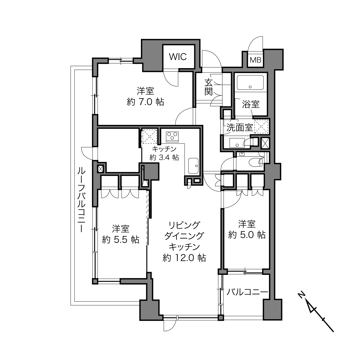 アクシア牛込柳町の間取り画像