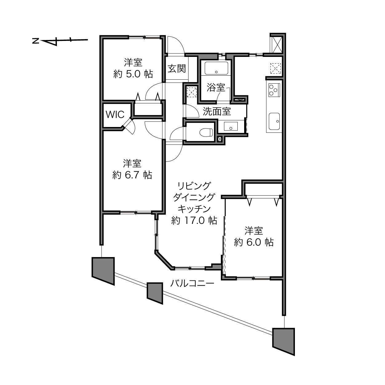 南砂町駅 / 3LDK / 74.37㎡