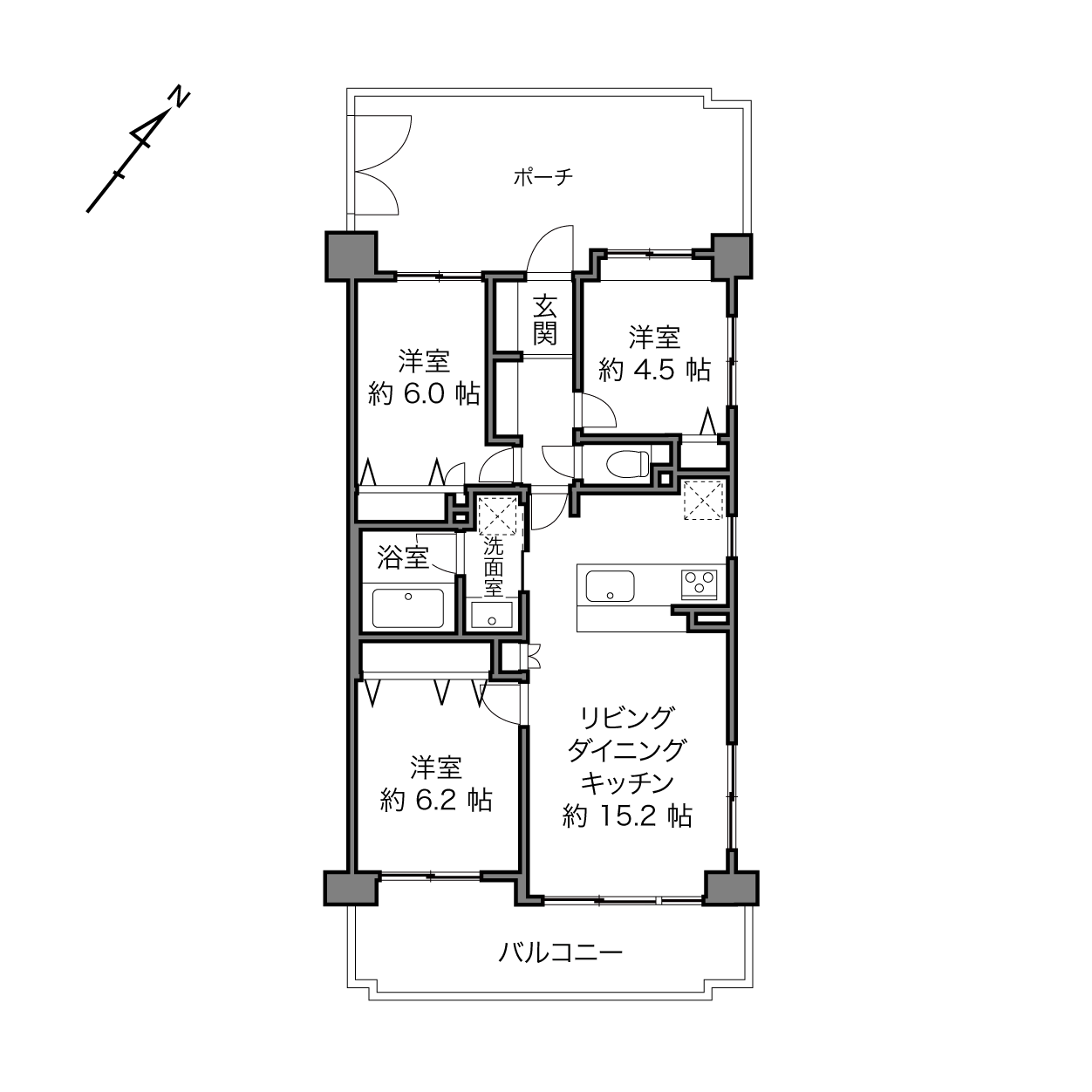 雑色駅 / 3LDK / 67.81㎡