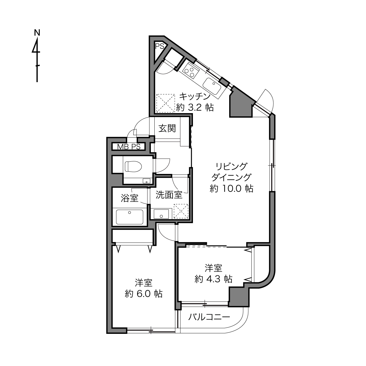 コンド恵比寿の間取り画像