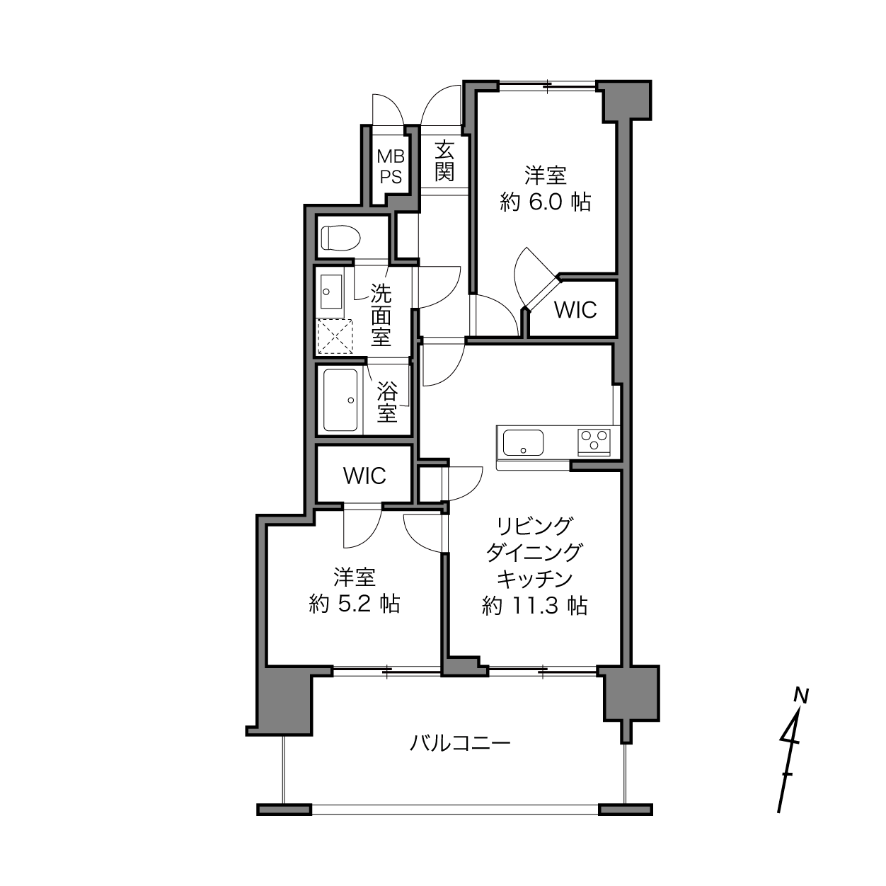 朝日西巣鴨マンションの間取り画像