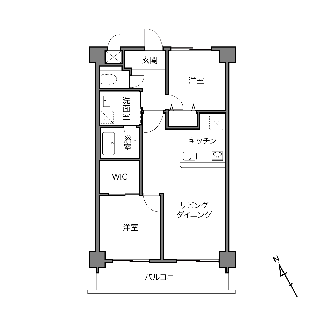 二子玉川駅 / 2LDK / 49.68㎡