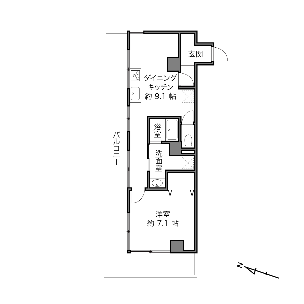 中野駅 / 1DK / 39.78㎡