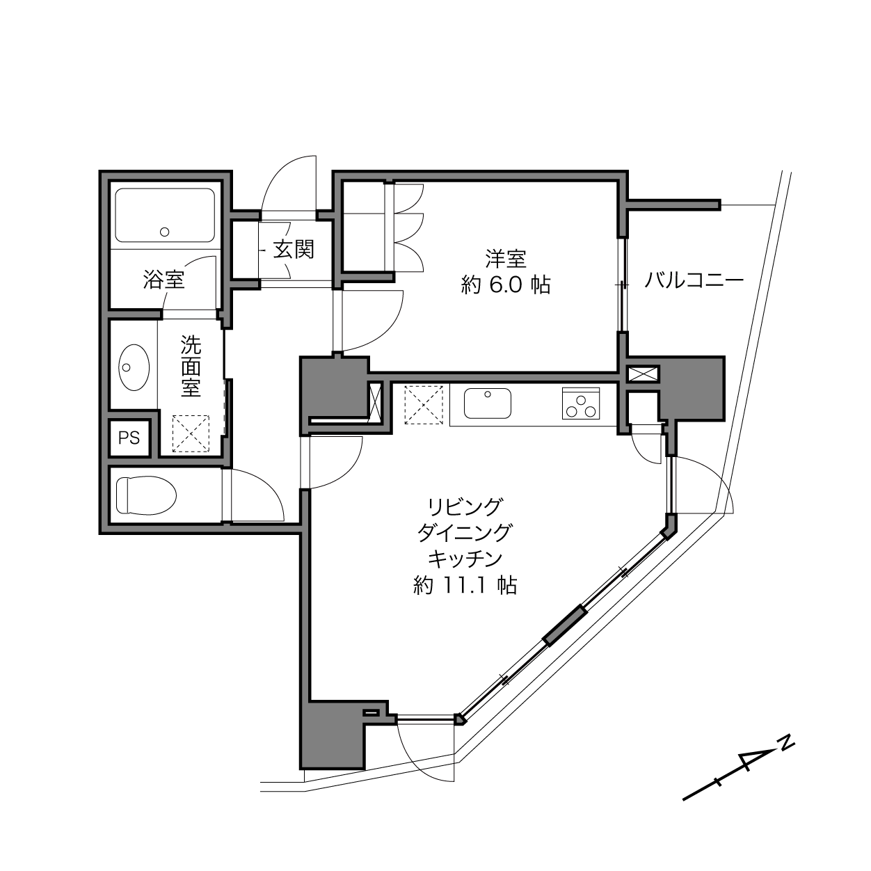 ドレッセ目黒インプレスタワーの間取り画像