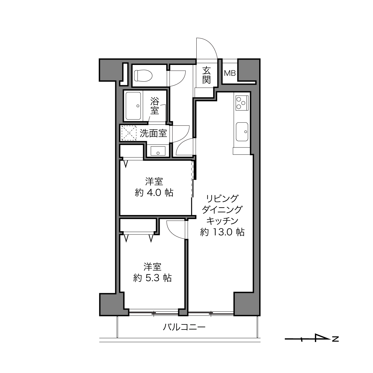 エンゼルハイム大森本町の間取り画像