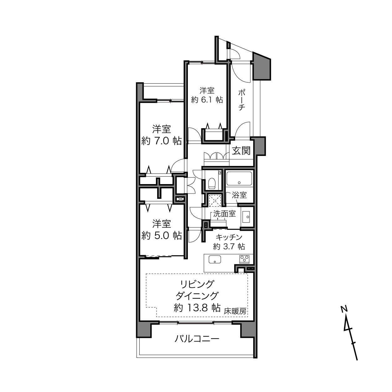 ファミールグラン高井戸デュープレックスの間取り画像