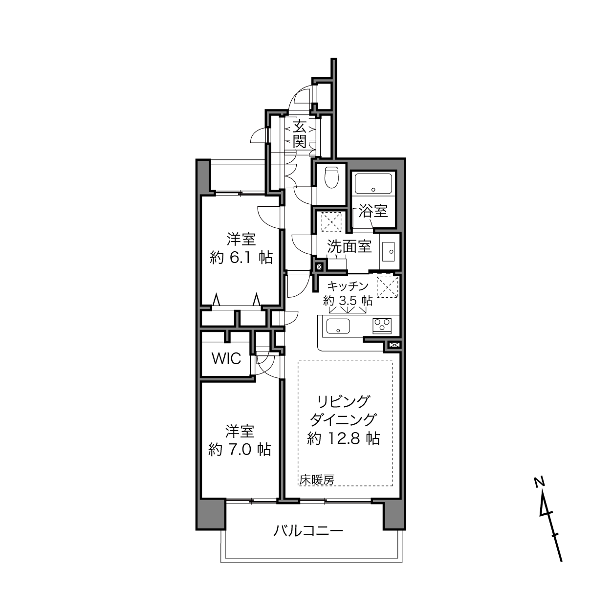 ファミールグラン高井戸デュープレックスの間取り画像