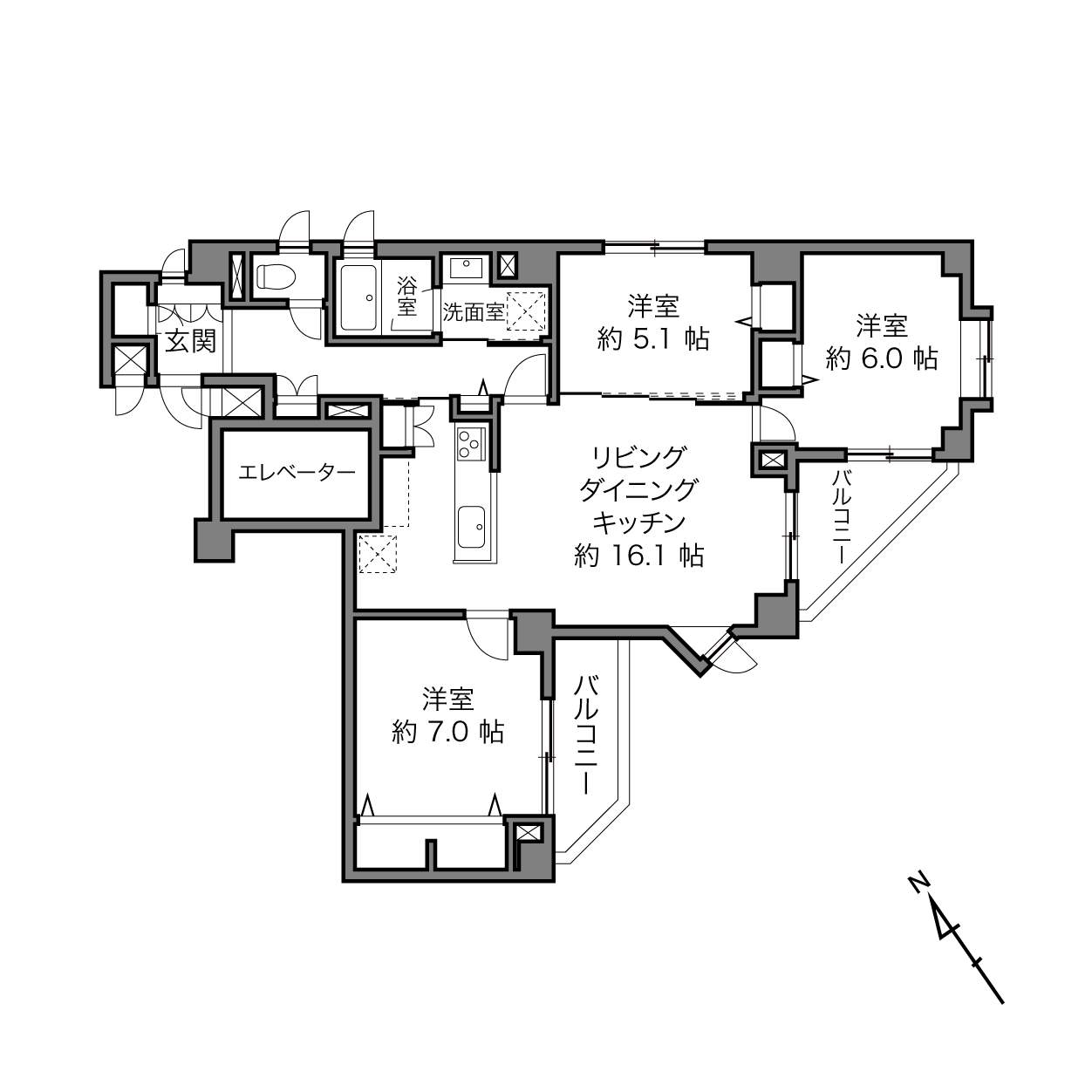 祐天寺駅 / 3LDK / 81.66㎡