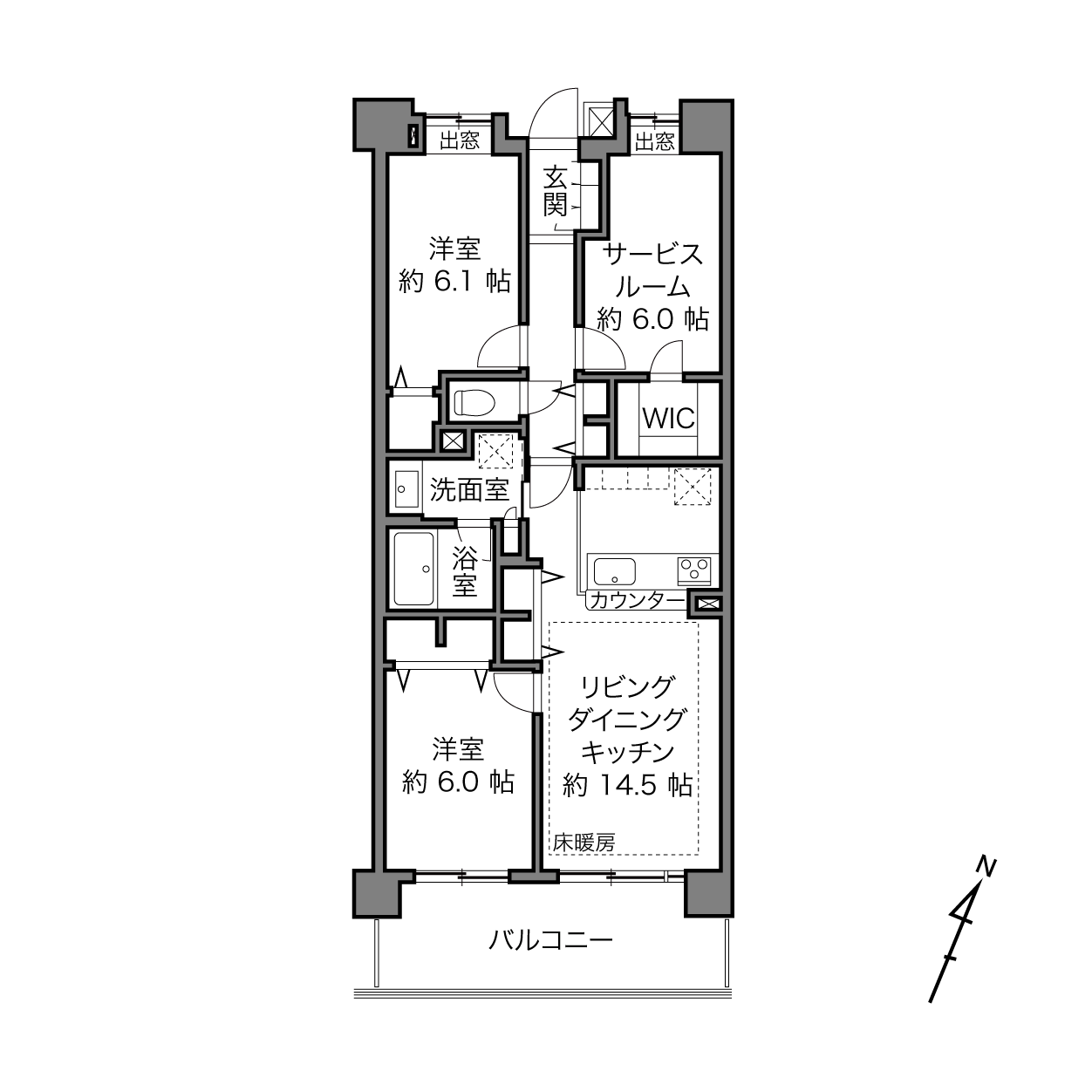 志村坂上駅 / 2SLDK / 75.00㎡