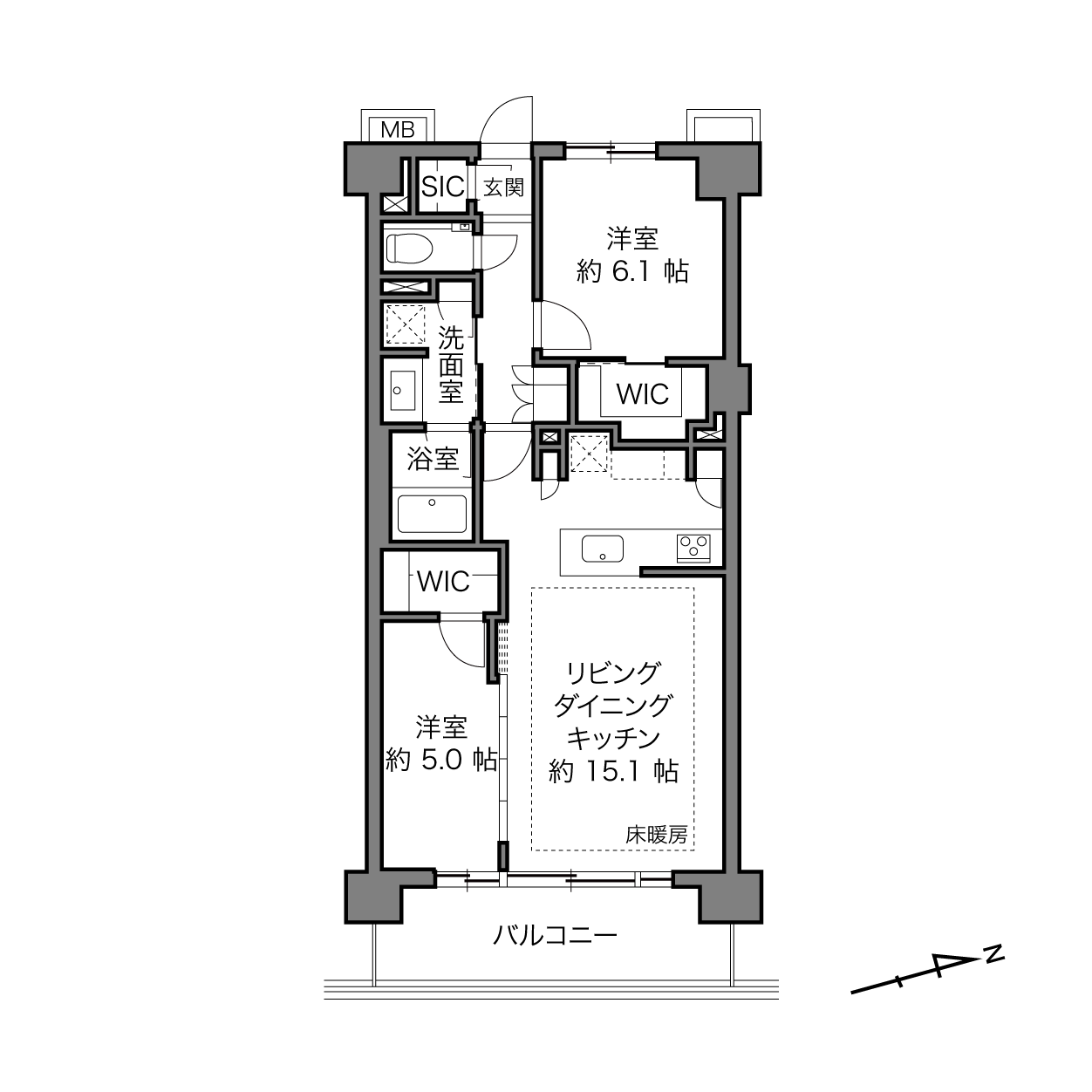 ブランズシティ調布の間取り画像