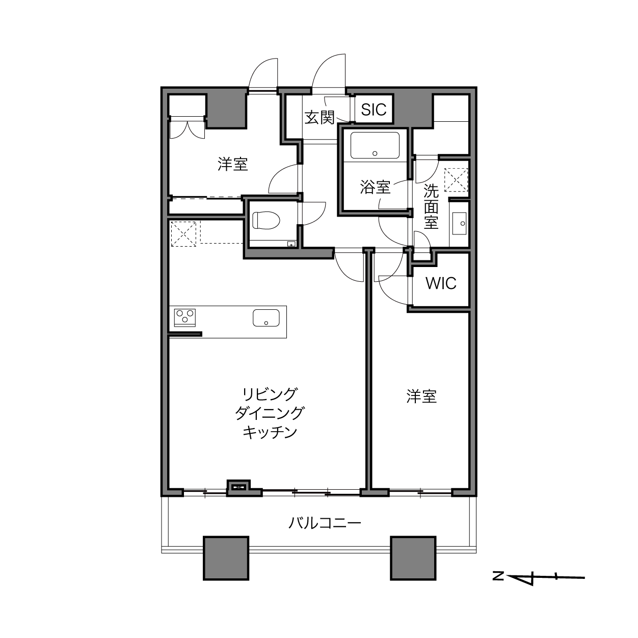芝浦アイランドグローヴタワーの間取り画像