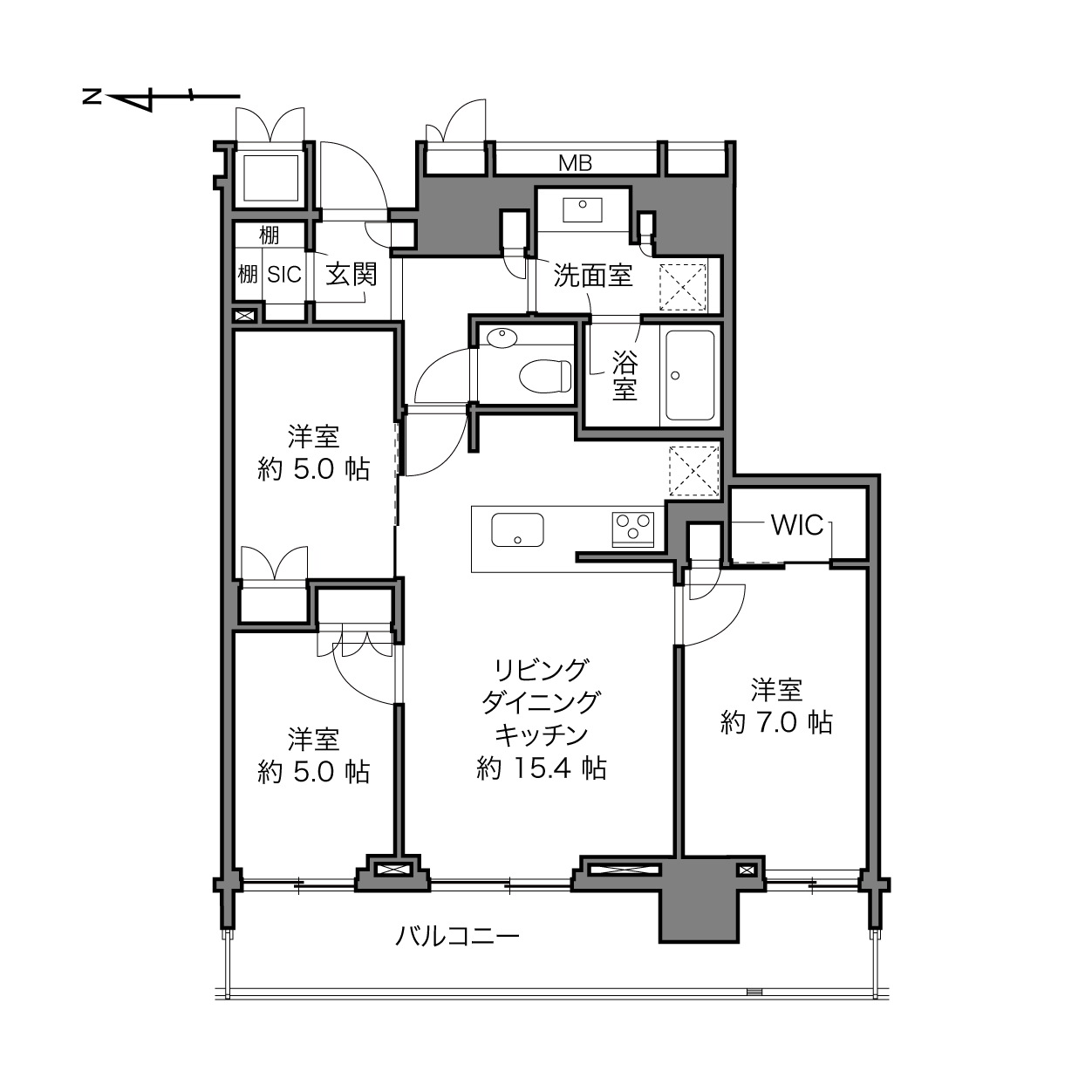 勝どき駅 / 3LDK / 74.47㎡