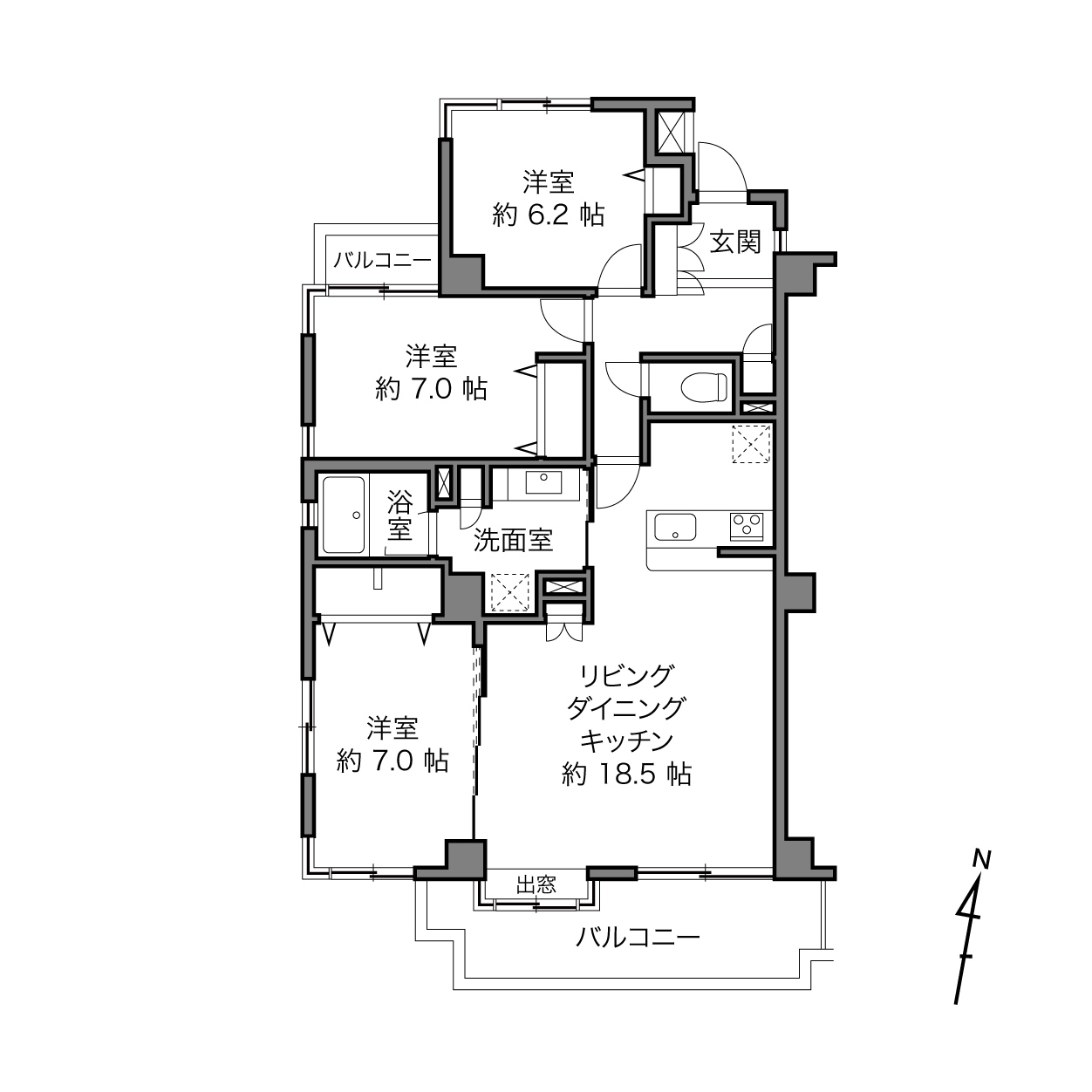 ルネ東寺尾中台の間取り画像