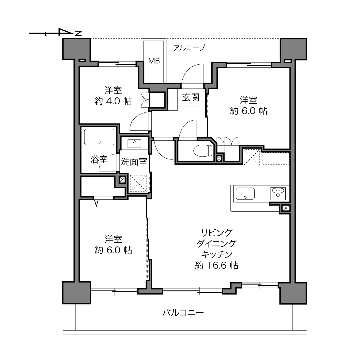 デイパーク横濱綱島の間取り画像