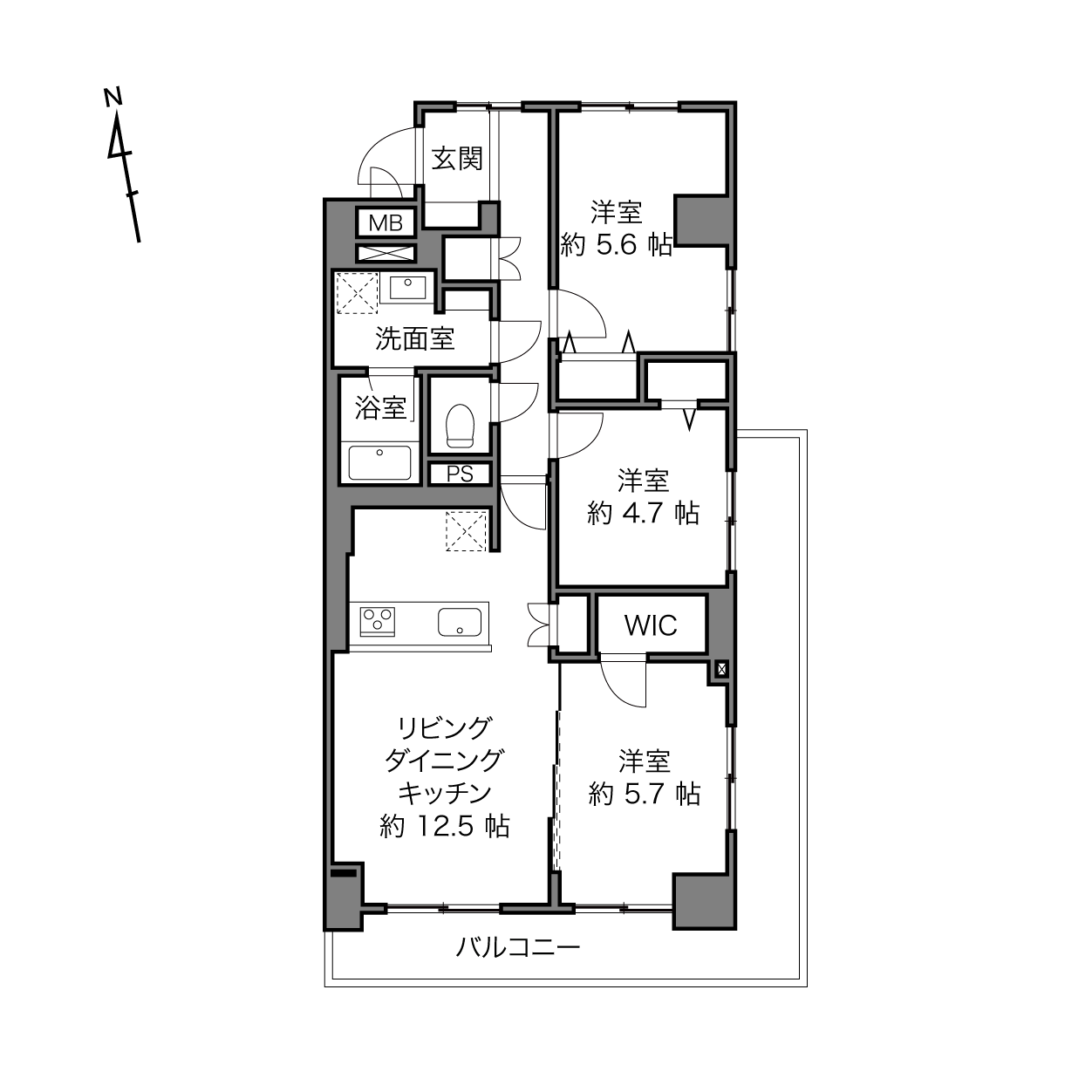 菊名駅 / 3LDK / 68.84㎡