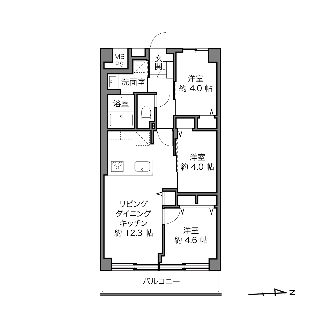 東陽町ガーデニア(D号棟)の間取り画像