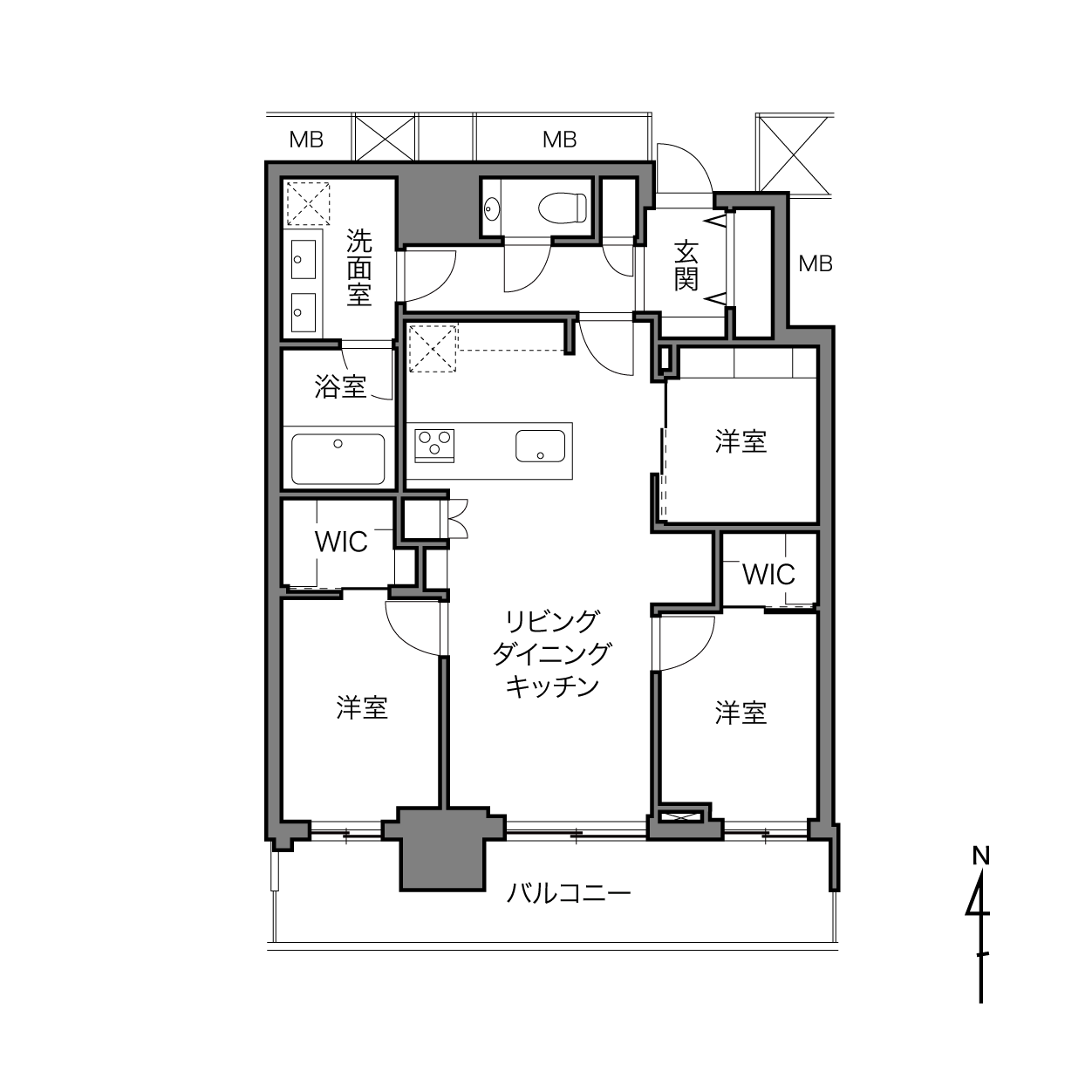 ザパークハウス晴海タワーズクロノレジデンスの間取り画像