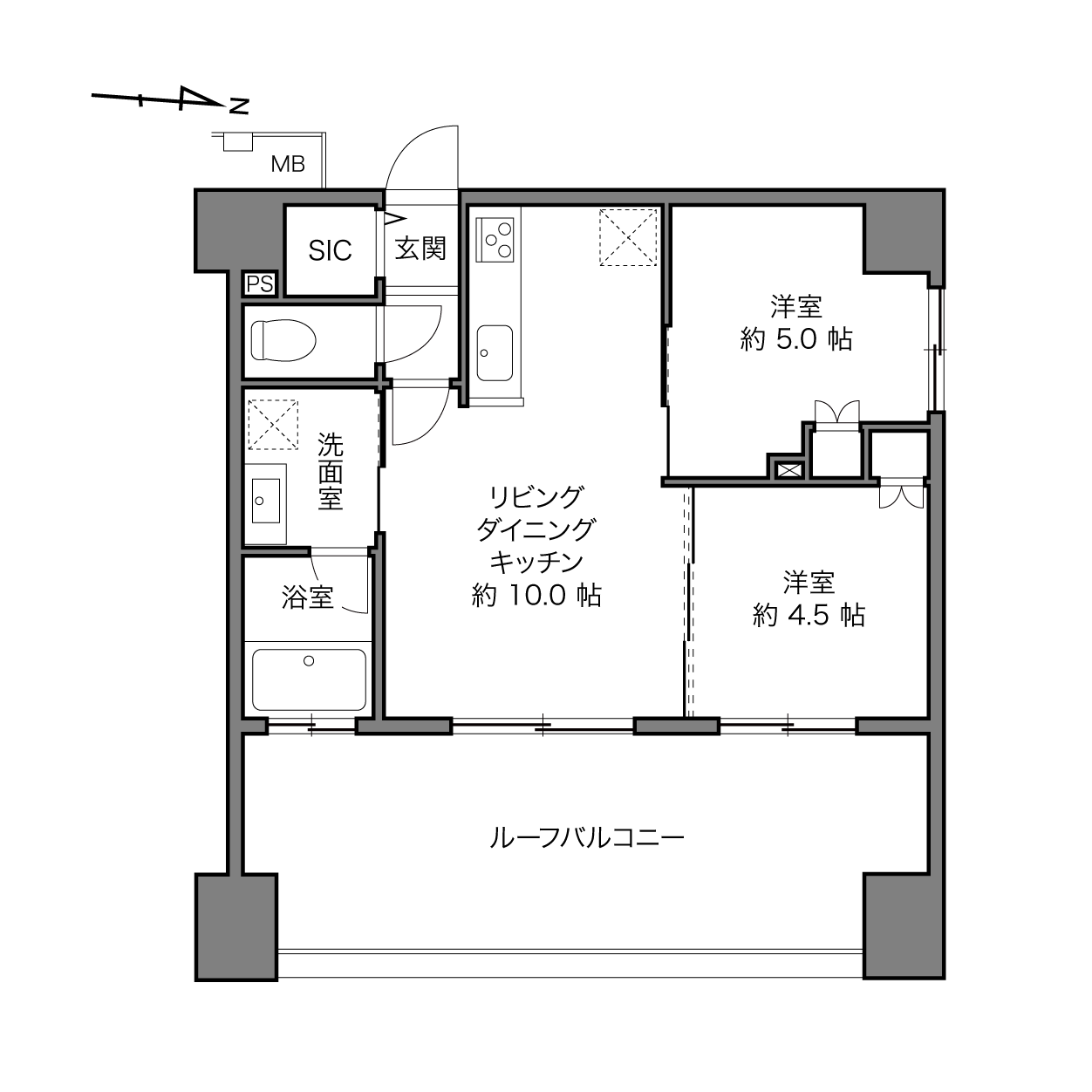 ルネ浅草EASTの間取り画像