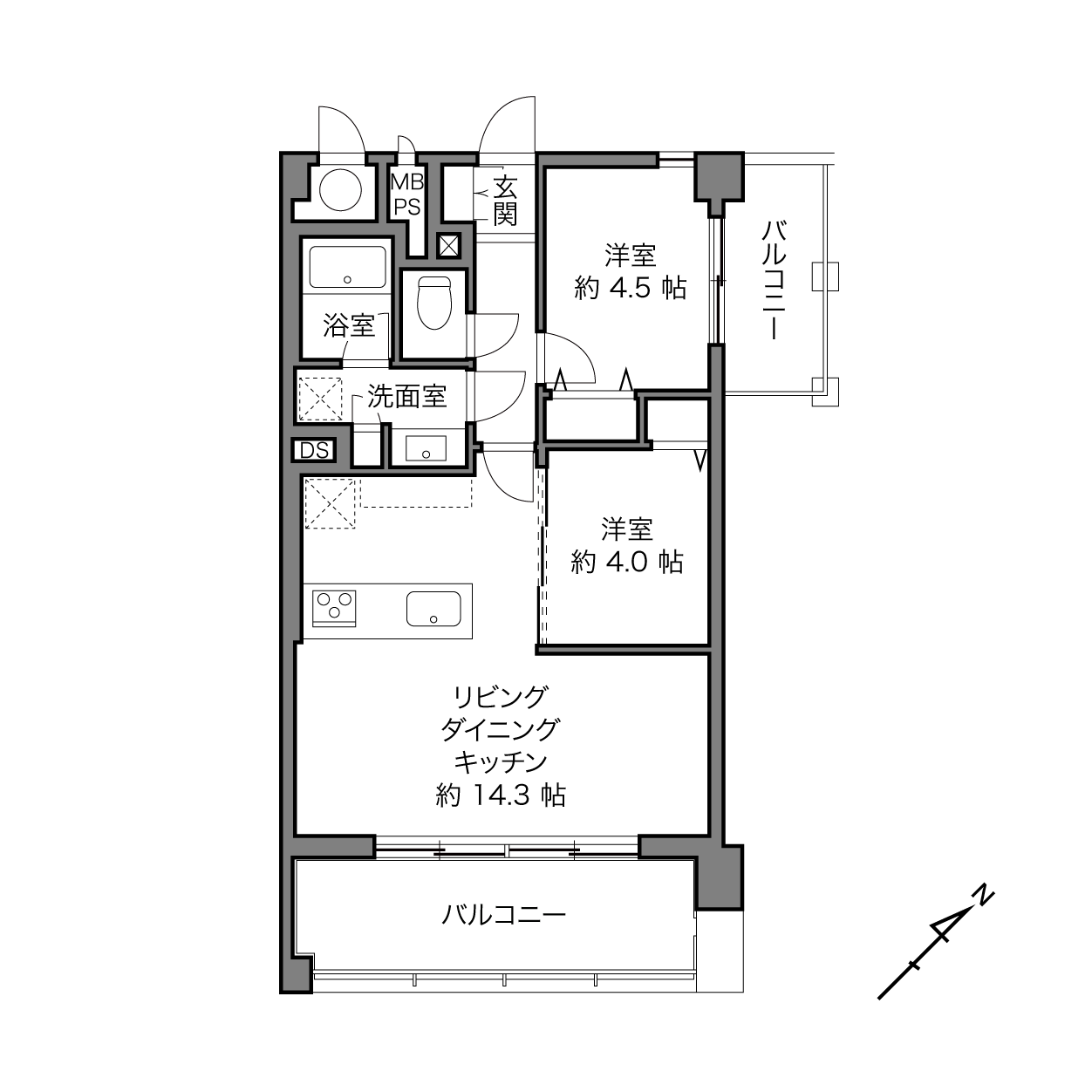 ハイツ赤坂の間取り画像