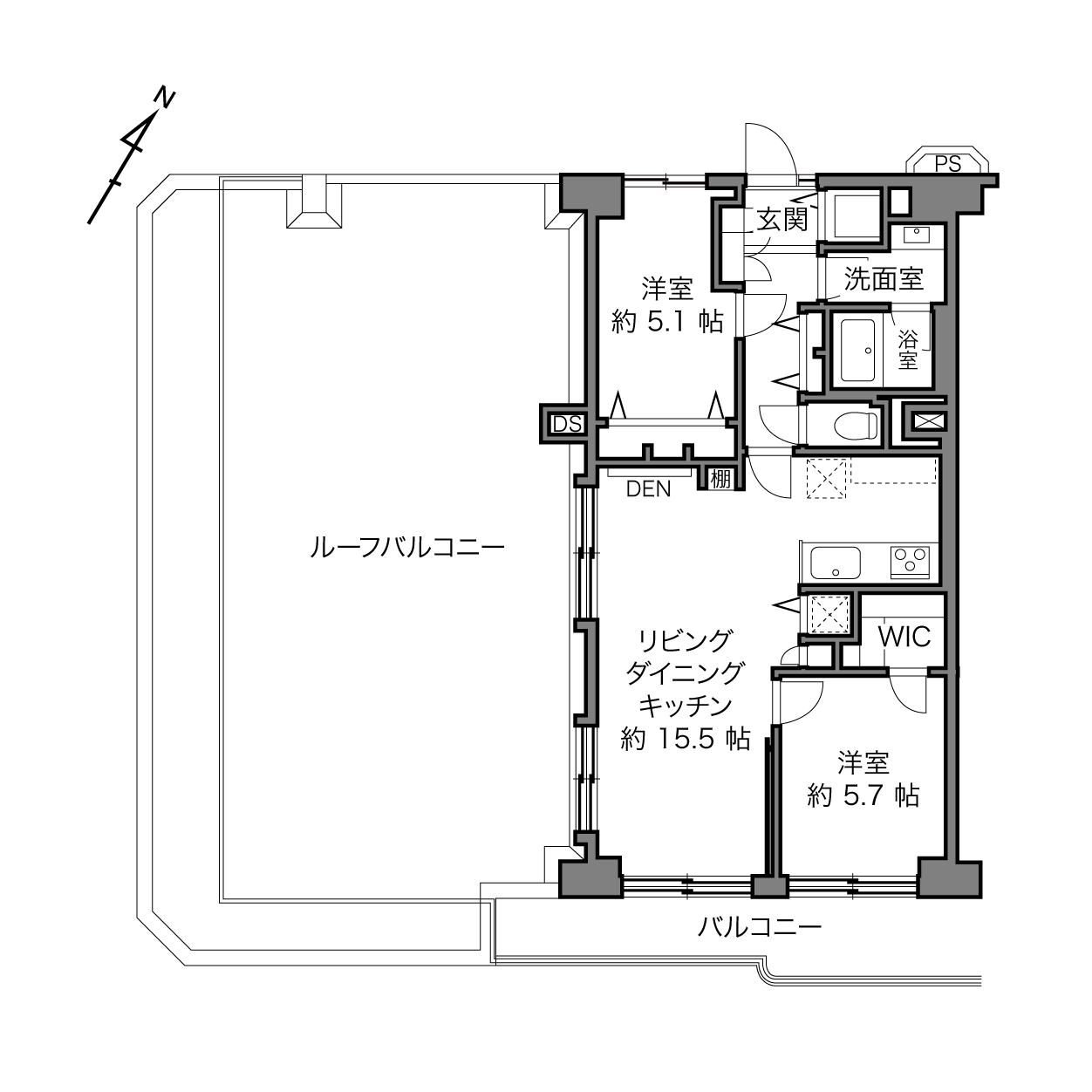 ネオコーポ山下の間取り画像