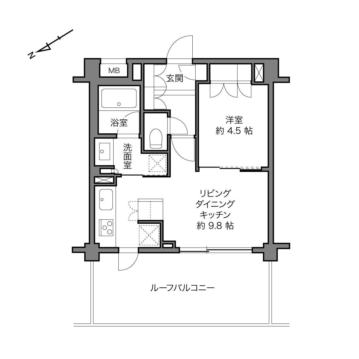 小石川ザ・レジデンスイーストスクエアの間取り画像
