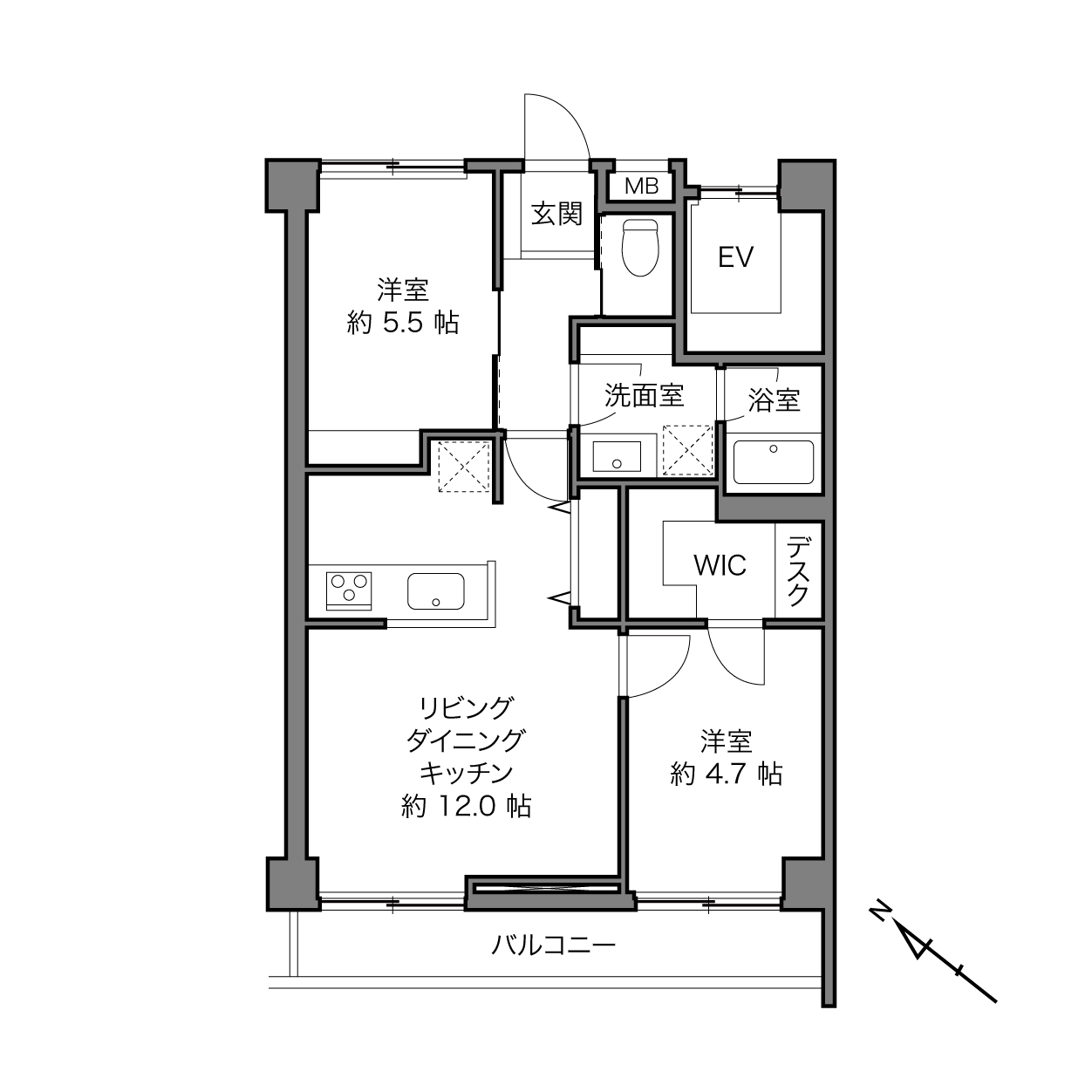 鶴見リリエンハイムの間取り画像