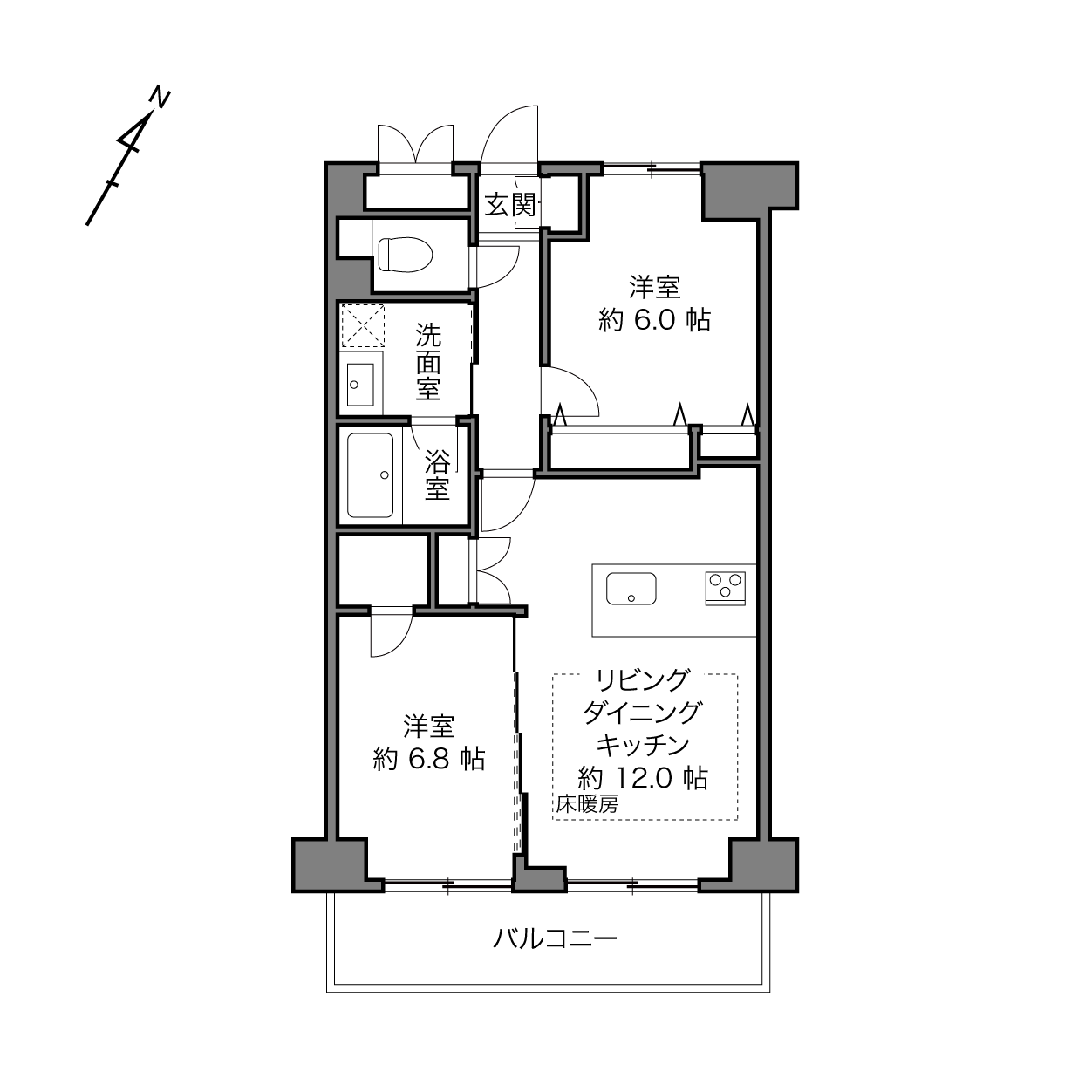 ヴィラフォンターナ千代田富士見の間取り画像