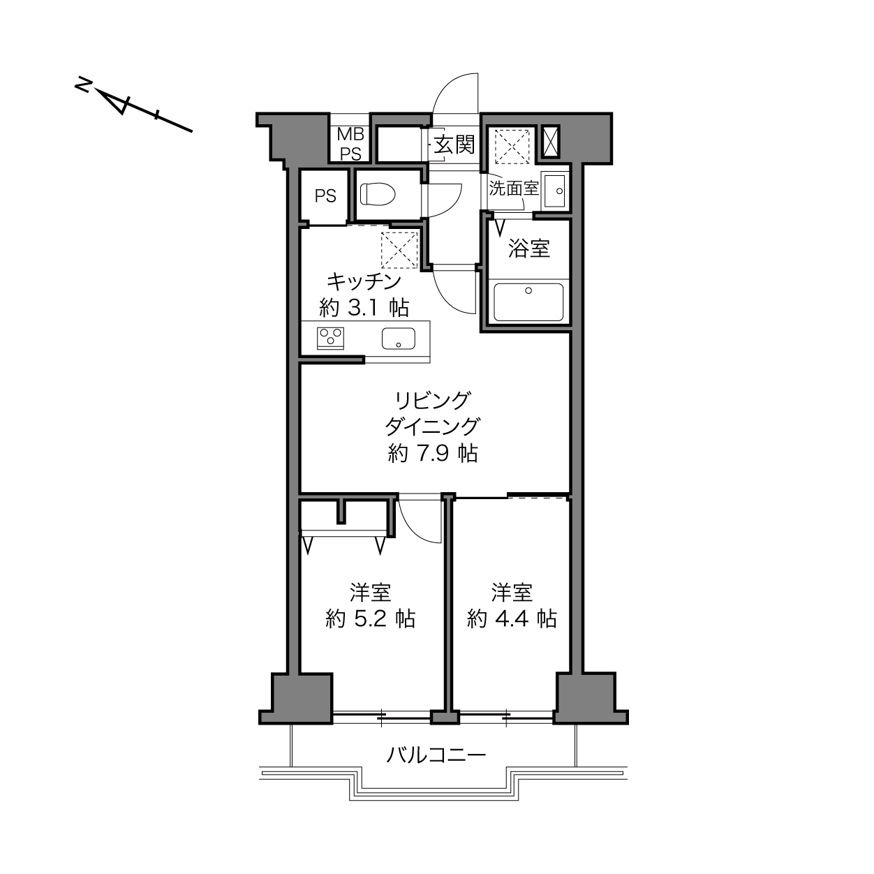 東十条グリーンハイツの間取り画像