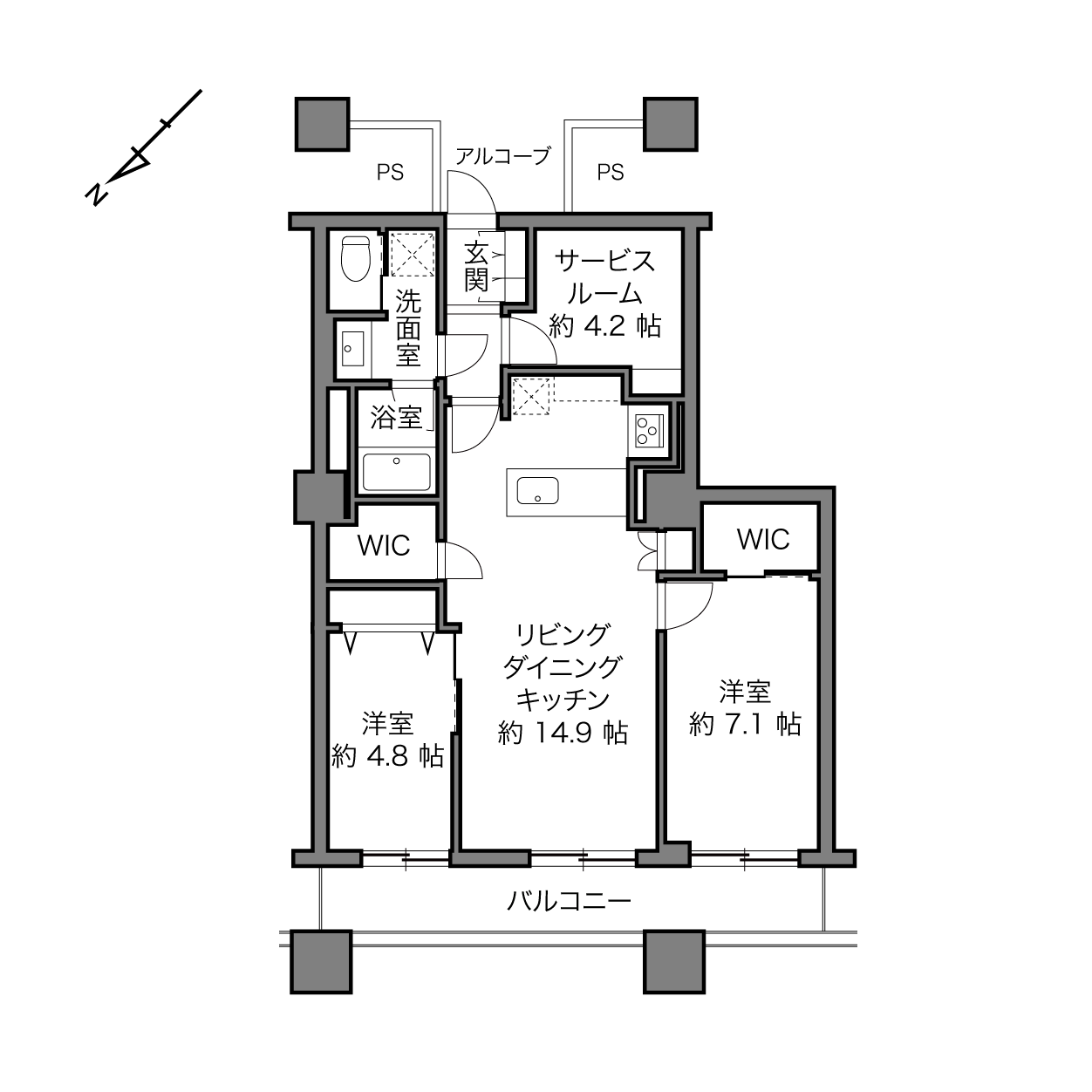 晴海アイランドトリトンスクエアビュータワーの間取り画像