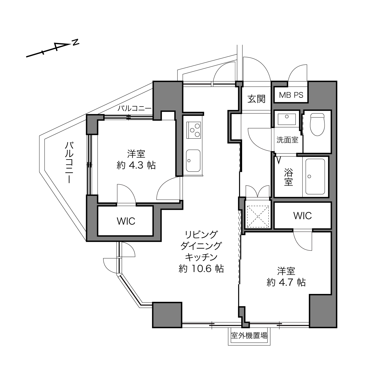 セブンスターマンション第7五反田の間取り画像