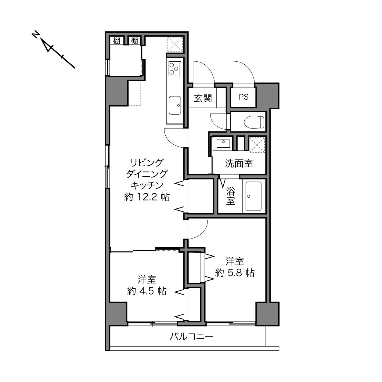 ライオンズマンション目黒青葉台タウンハウスの間取り画像