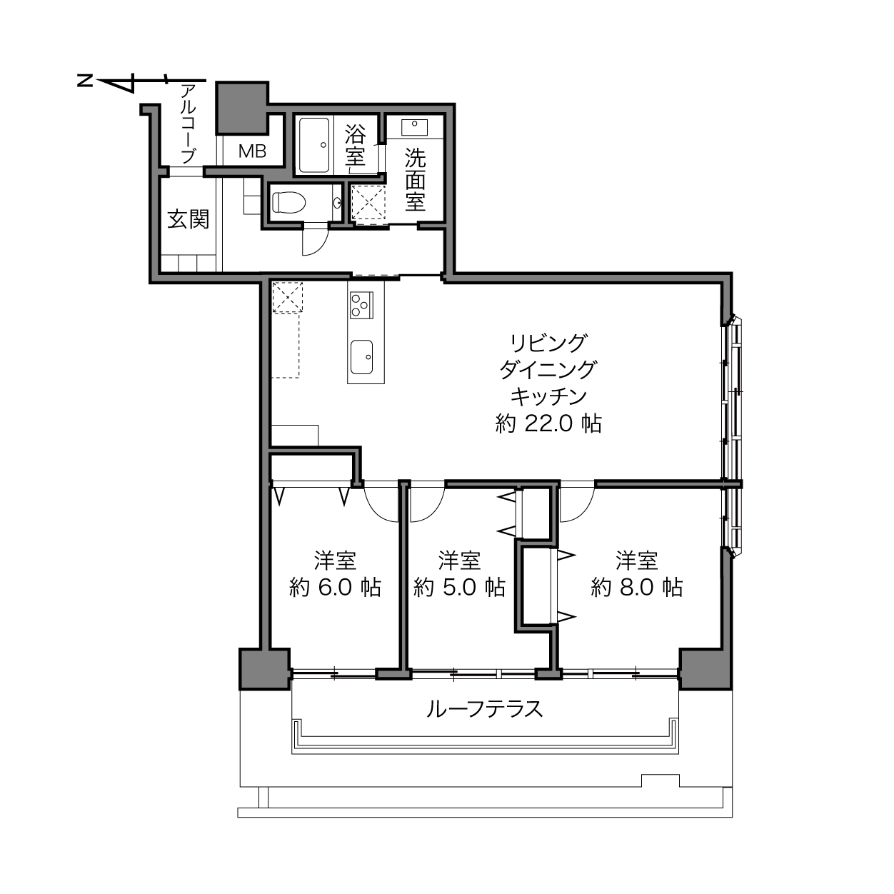 広尾センターハイツの間取り画像