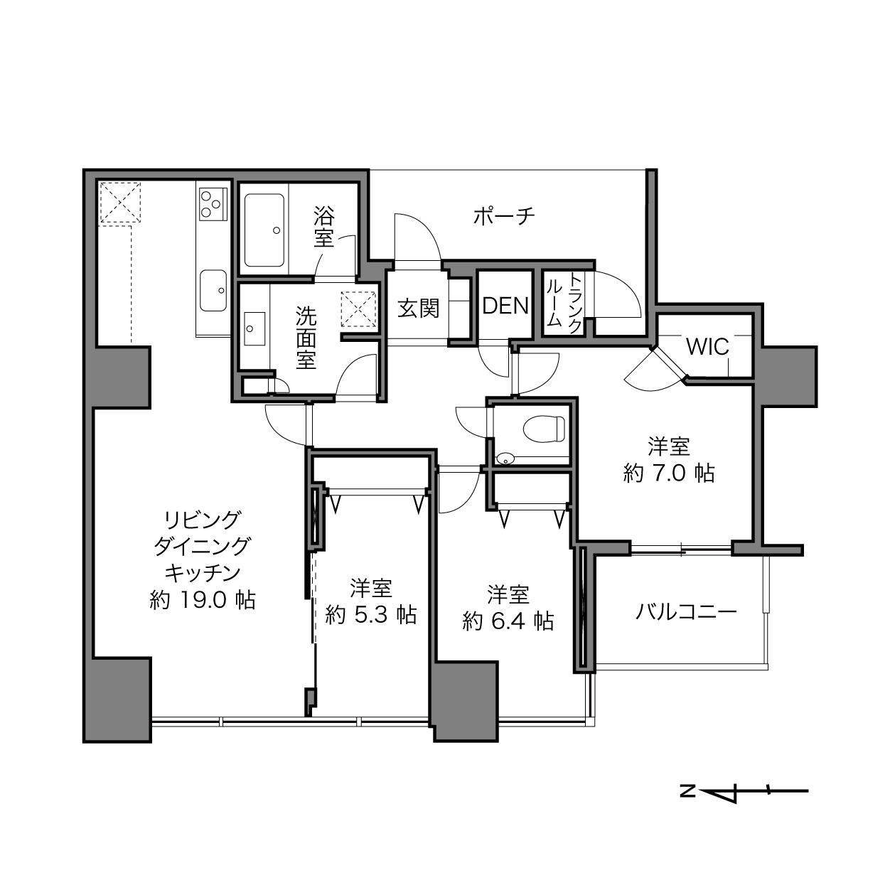 ワールドシティタワーズアクアタワーの間取り画像