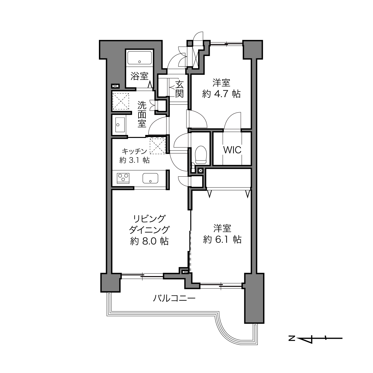 布田駅 / 2LDK / 56.61㎡
