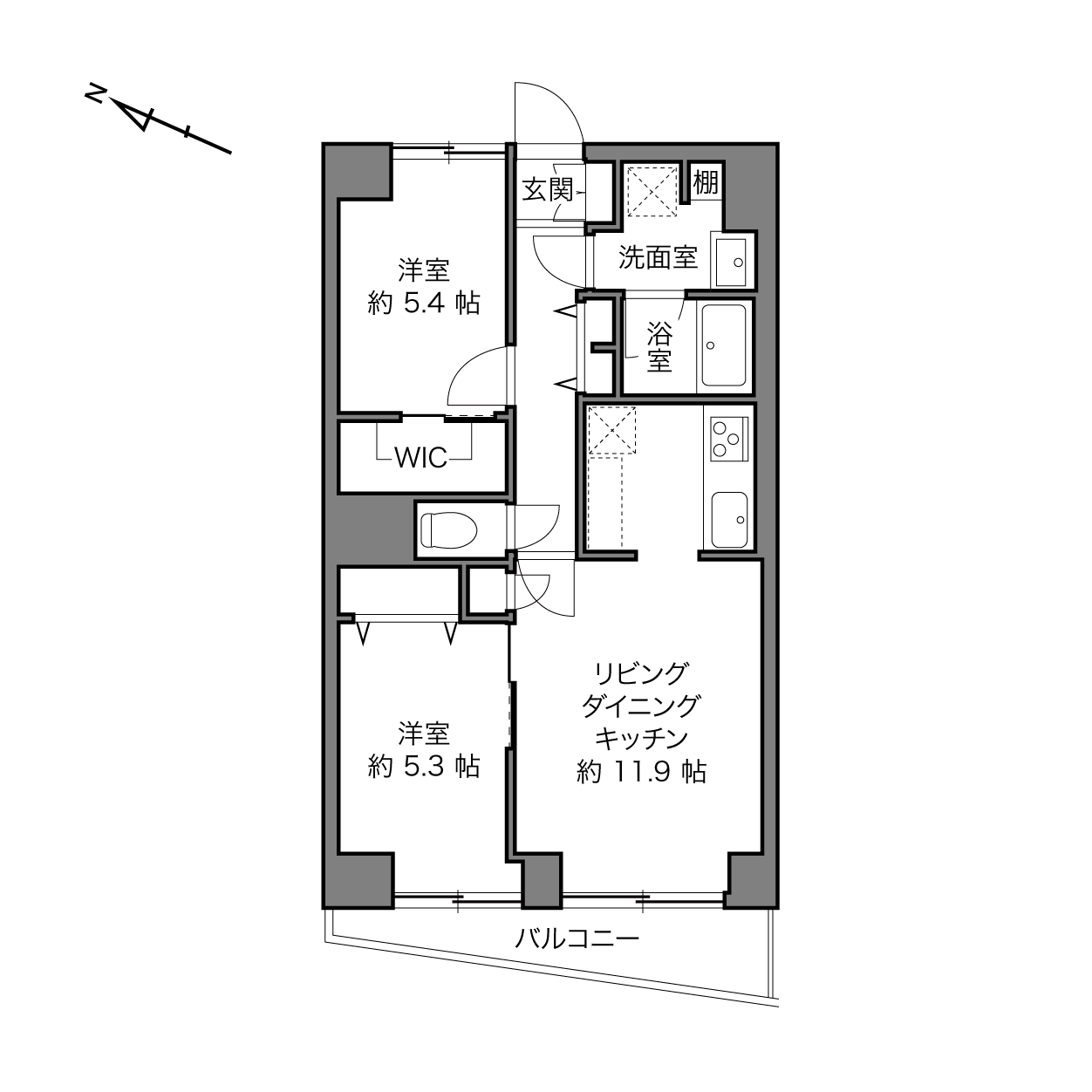 オーベル蓮根の間取り画像