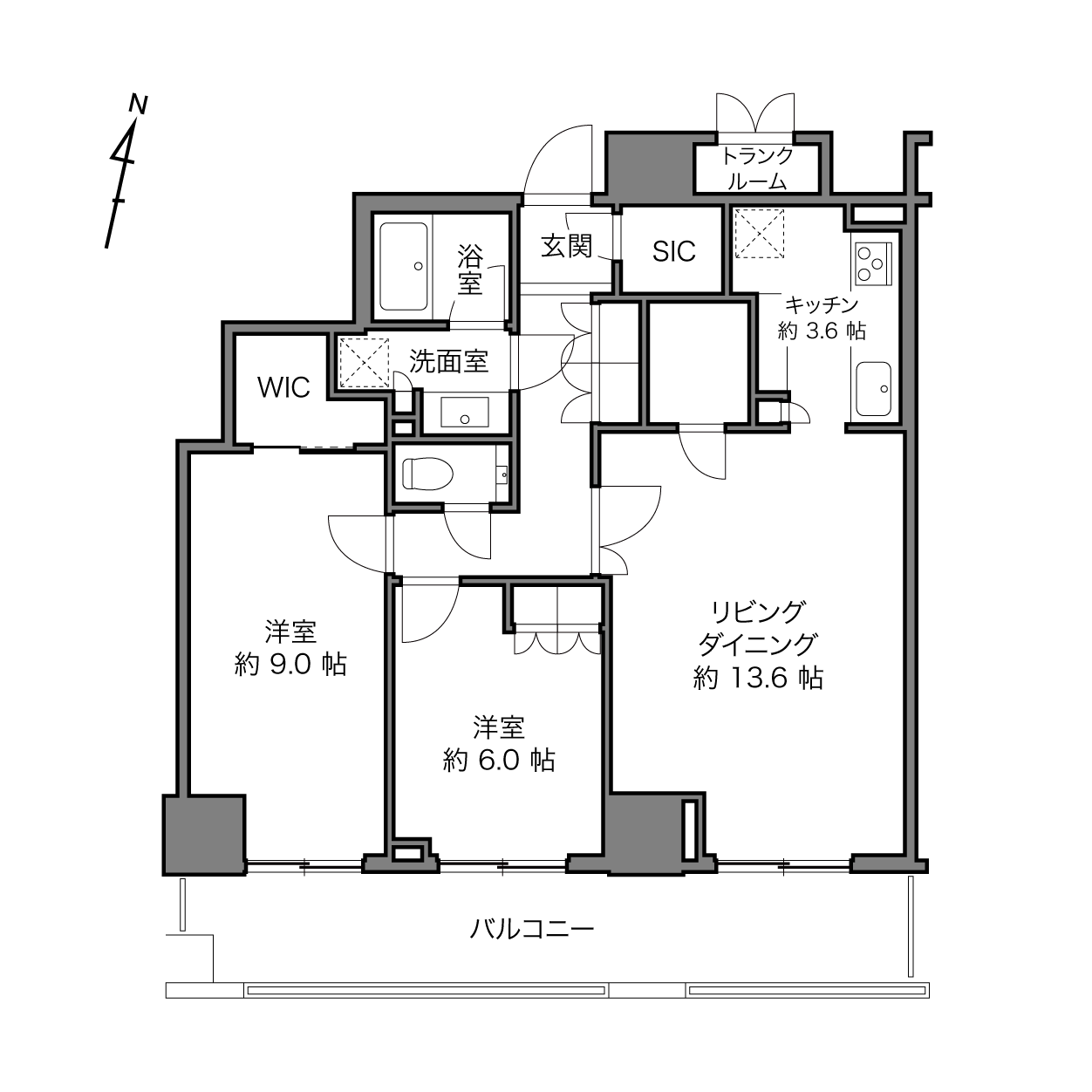 ザ・ライオンズ上野の森の間取り画像