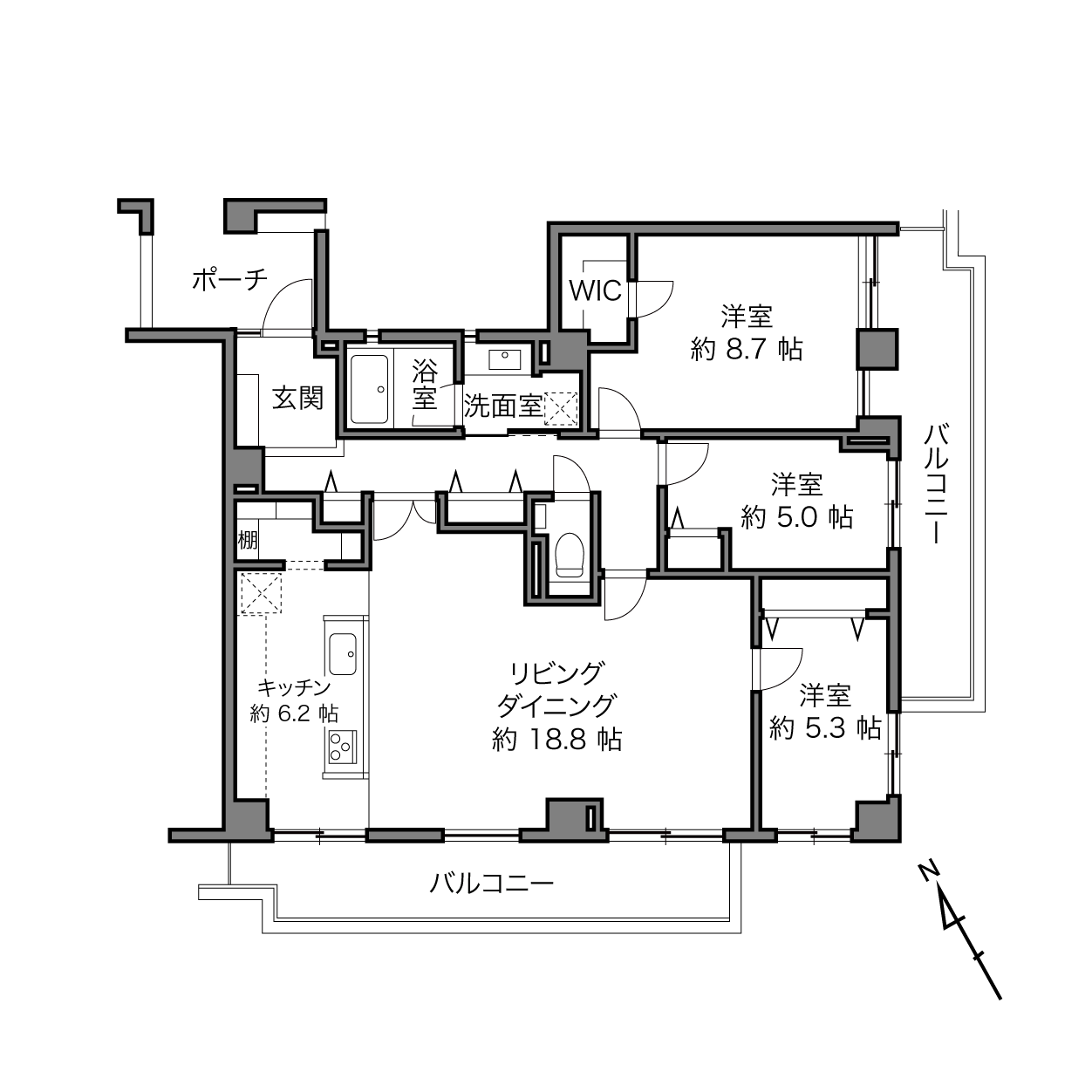 ハイコート青葉台の間取り画像