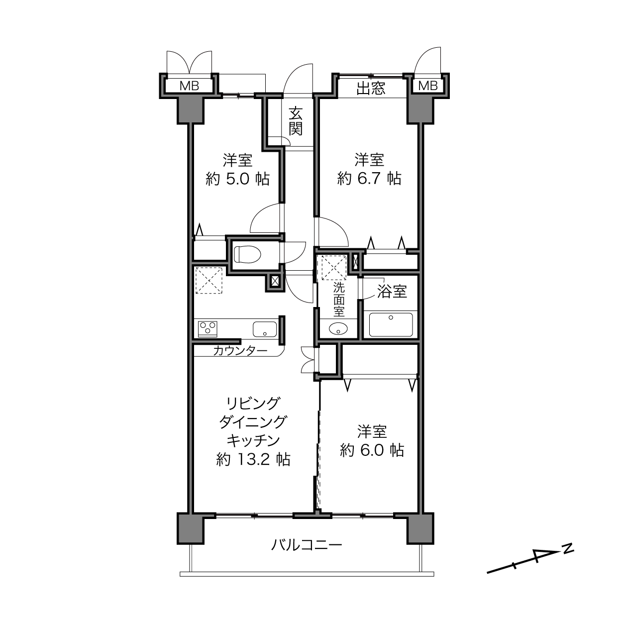 メイツ哲学堂公園の間取り画像