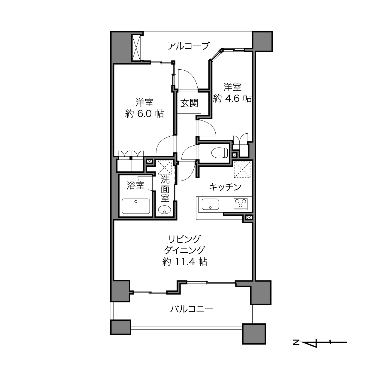 ナイスエスアリーナ横濱鶴見の間取り画像