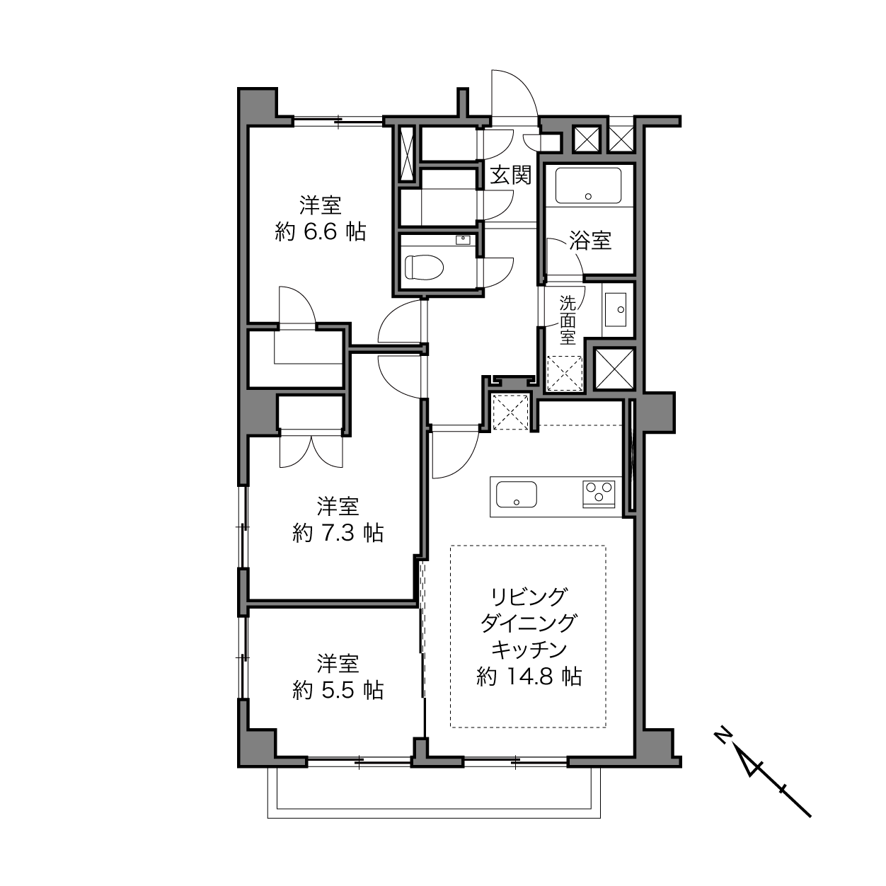 マンション広尾台の間取り画像