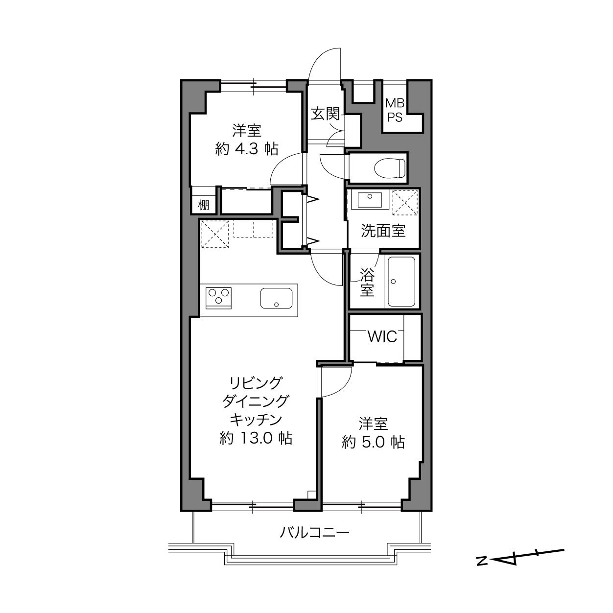 飯田橋第一パークファミリアの間取り画像