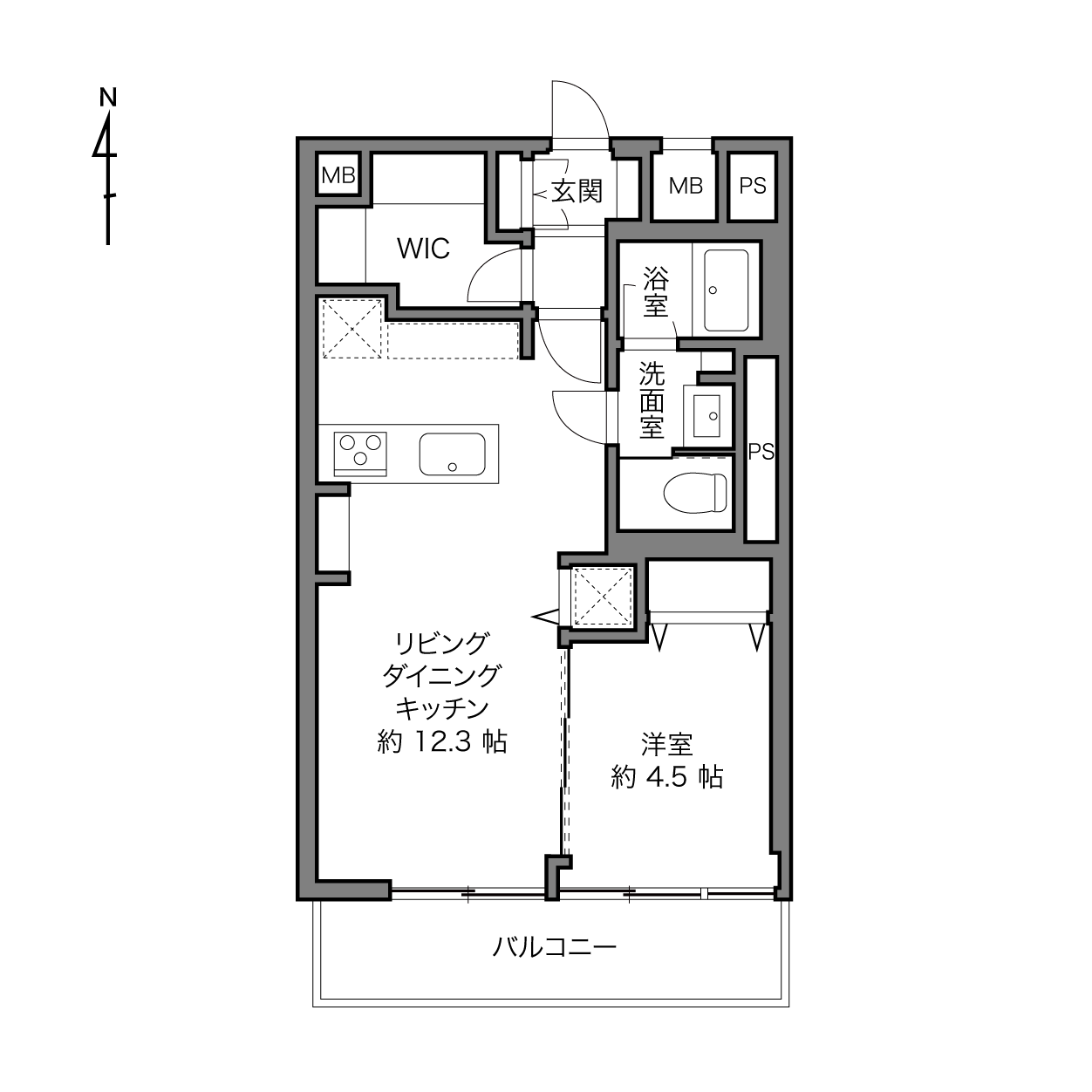 ドミール千駄木の間取り画像