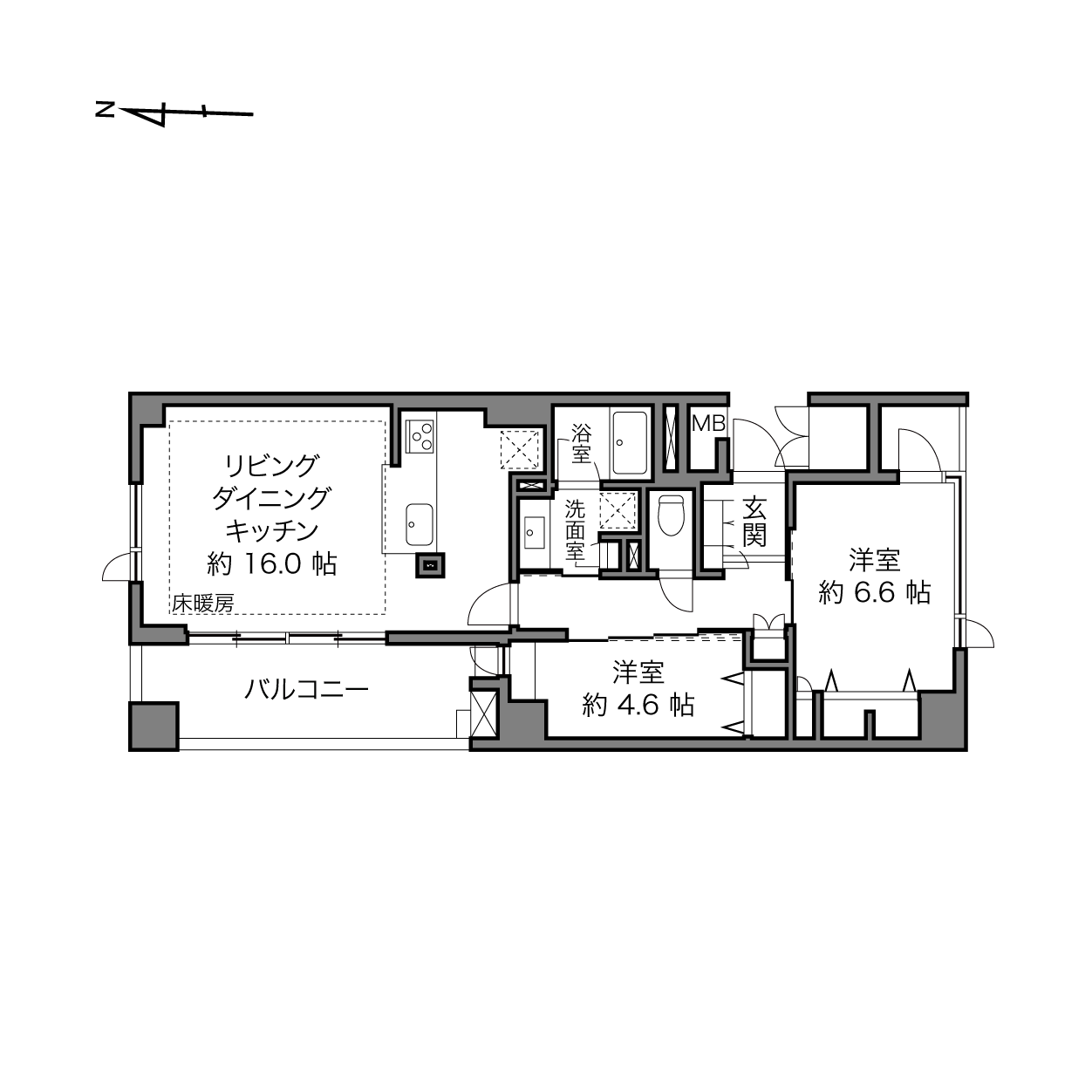 アトラス江戸川アパートメントの間取り画像