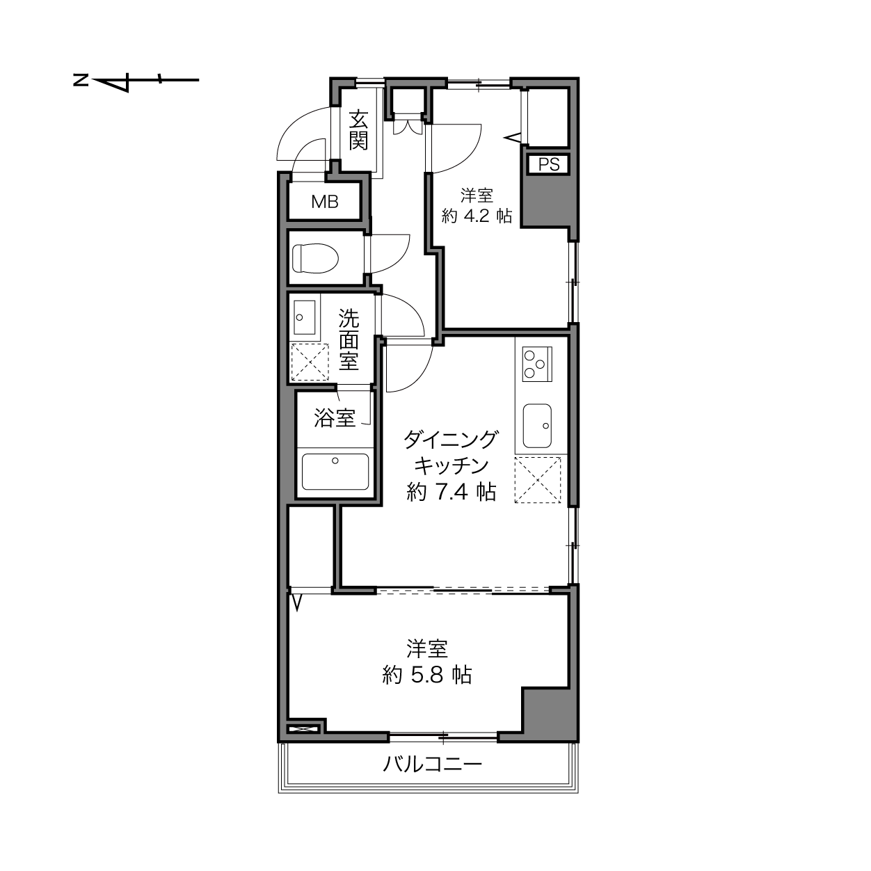 錦糸町駅 / 2DK / 41.67㎡