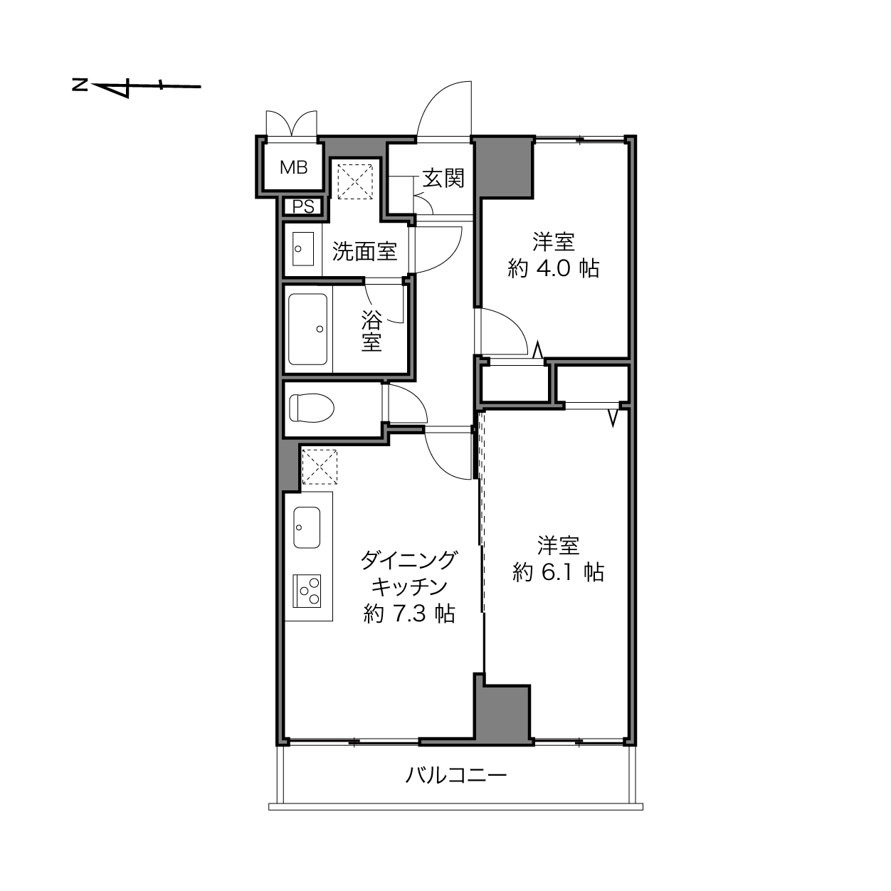 錦糸町駅 / 2DK / 40.79㎡