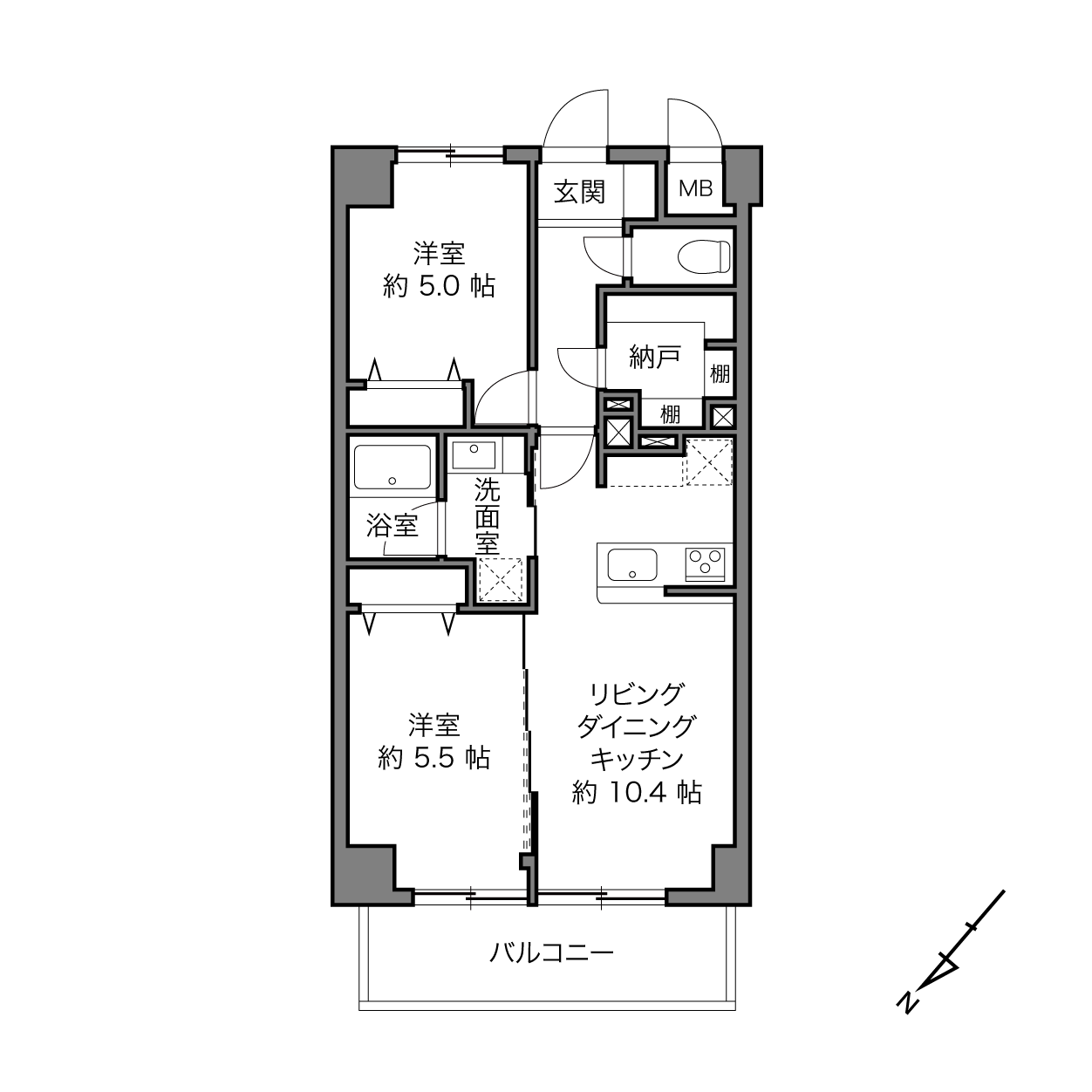 藤和シティコープ三鷹の間取り画像